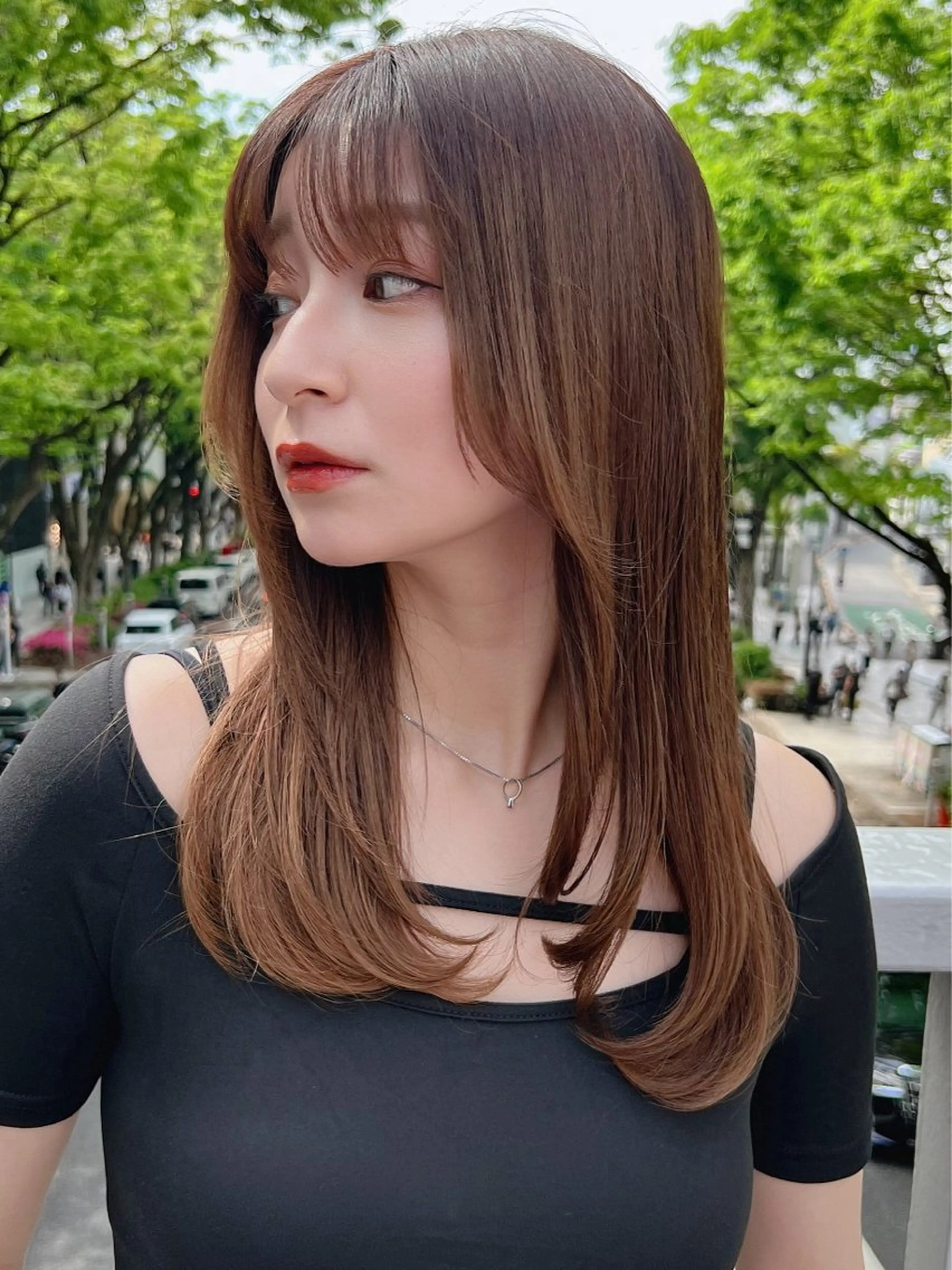 セミロング カット ヘアカラー トリートメント ✨上品可愛い 時短艶髪/後藤✨のヘアスタイル