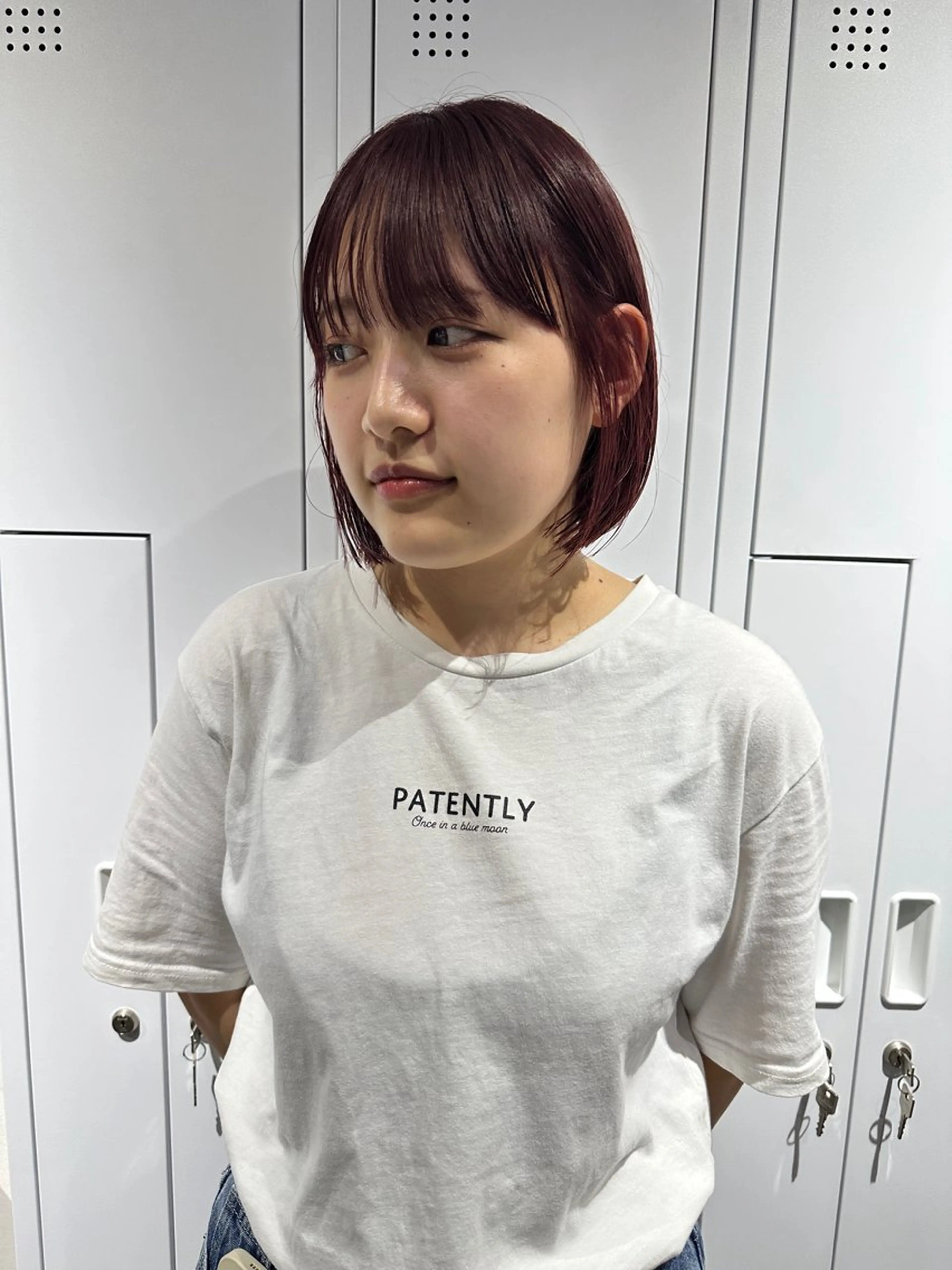 セミロング カラー カット ヘアカラー トリートメント 心斎橋ダブルカラー ボブ/レイヤーのヘアスタイル