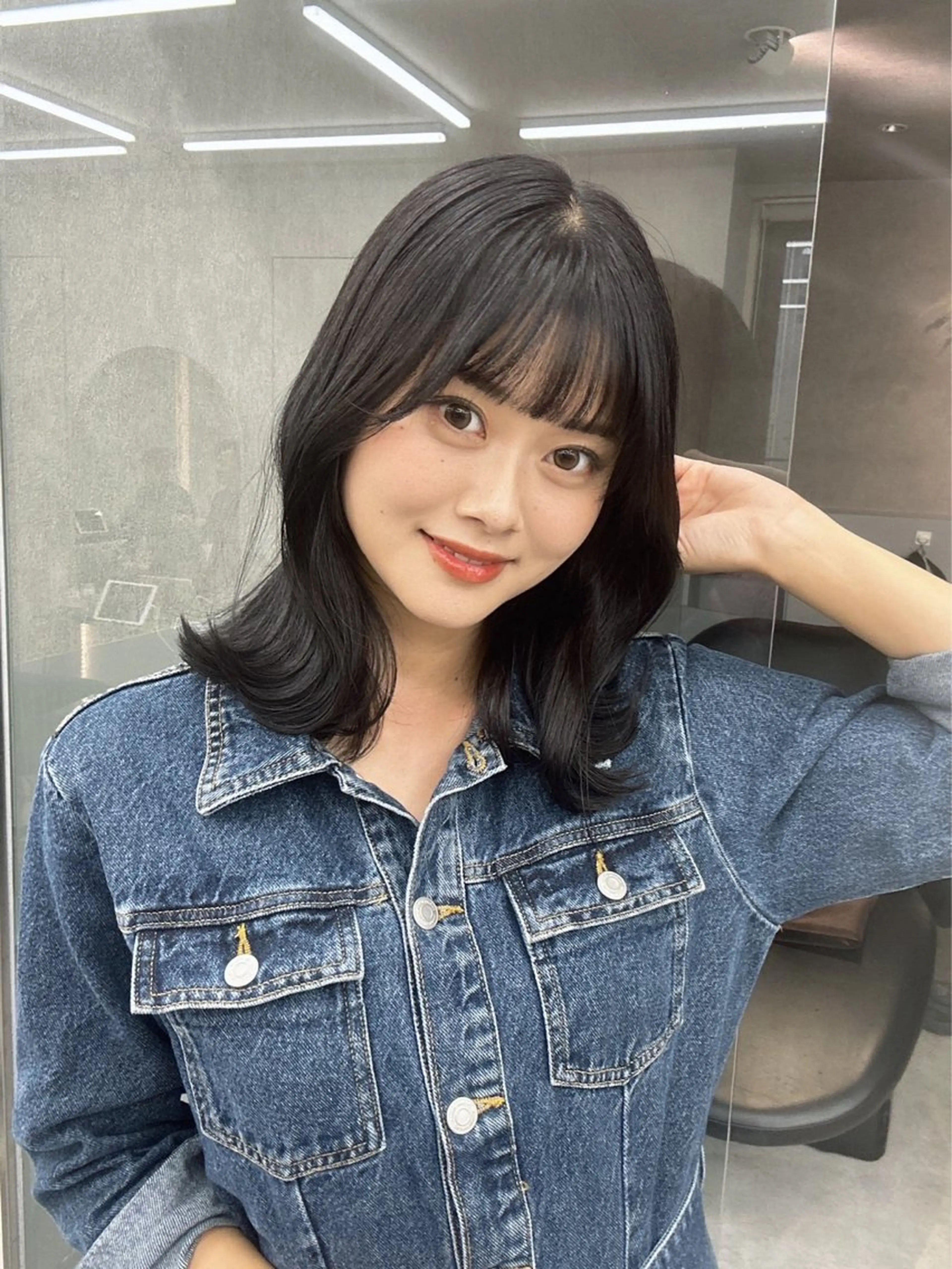 セミロング レイヤーカット カット ヘアカラー トリートメント Hiroki 韓国ヘア🇰🇷のヘアスタイル