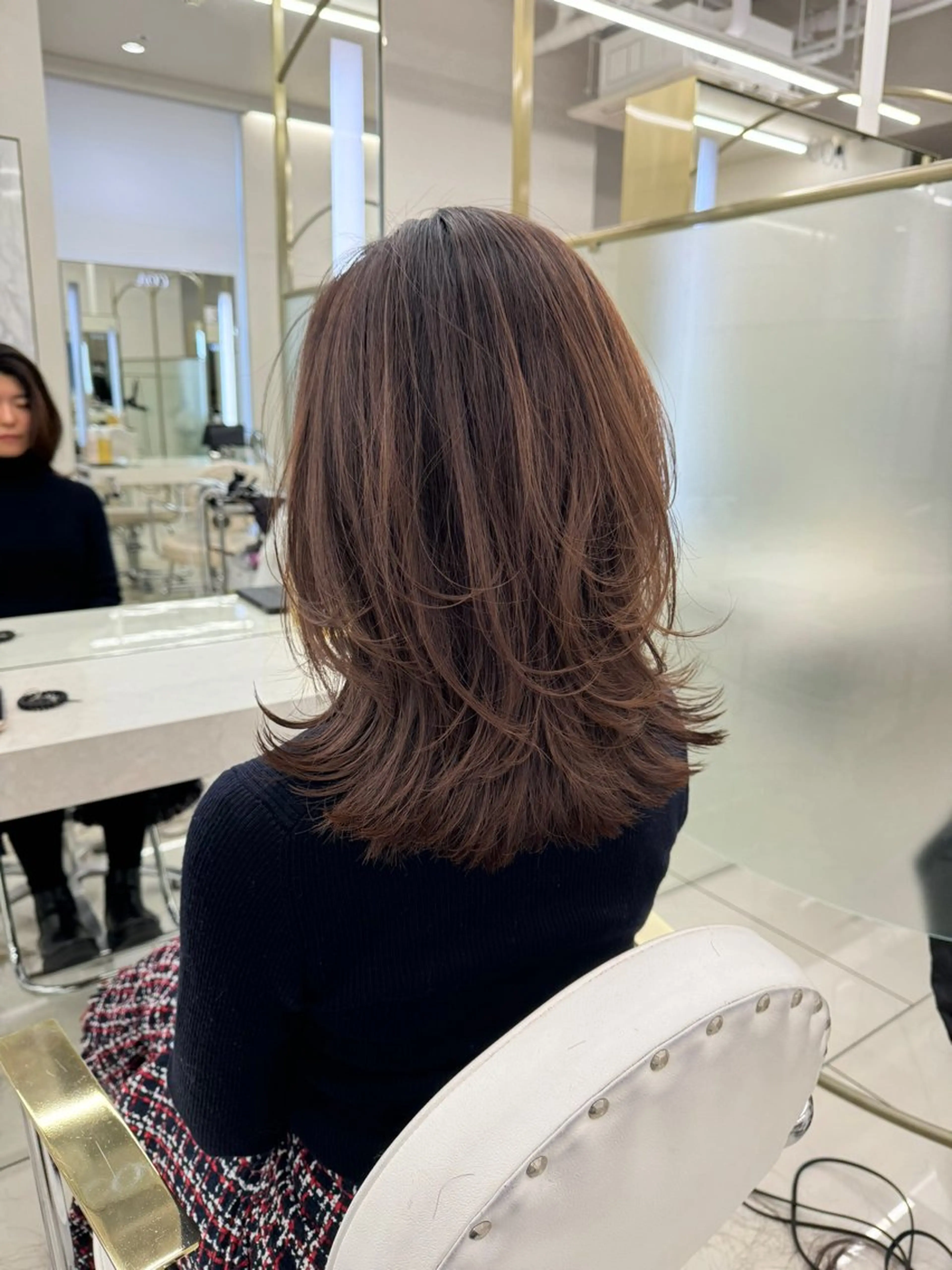 ミディアム カラー カット COA GINZA 空也/前髪/顔まわりのヘアスタイル