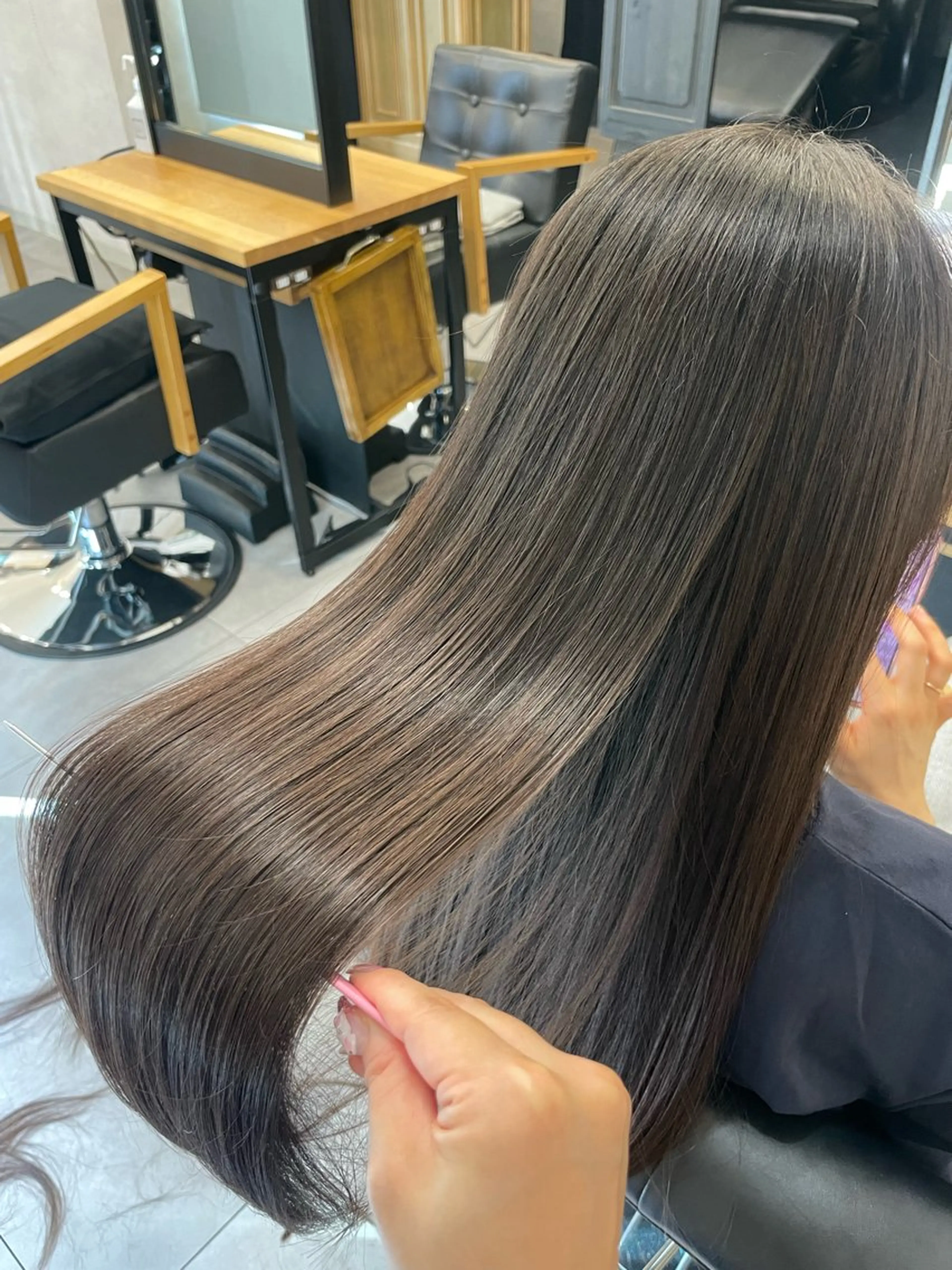 ロング ヘアカラー トリートメント 今村 南穂のヘアスタイル