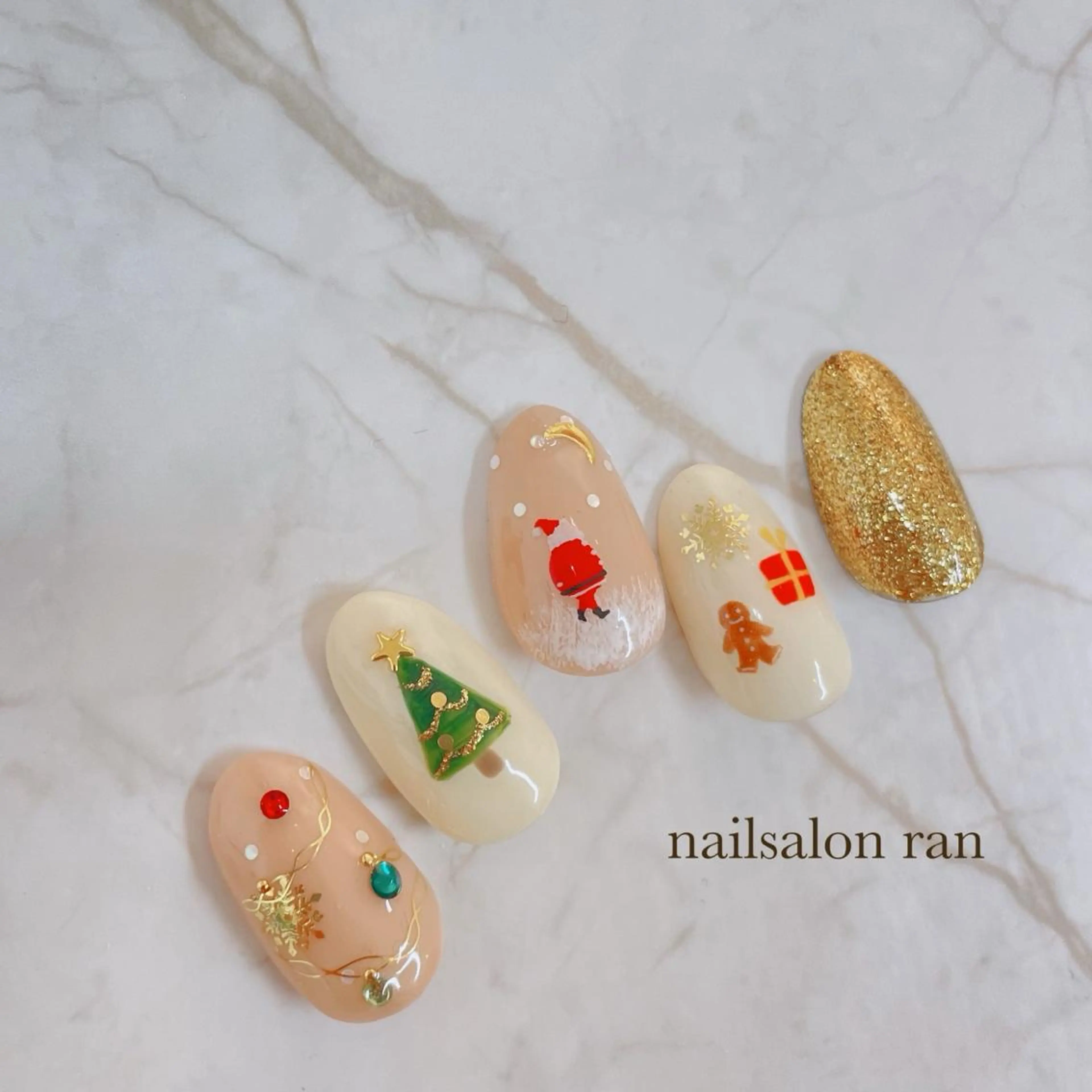 ネイル 冬ネイル クリスマス nailsalon ranのネイルデザイン