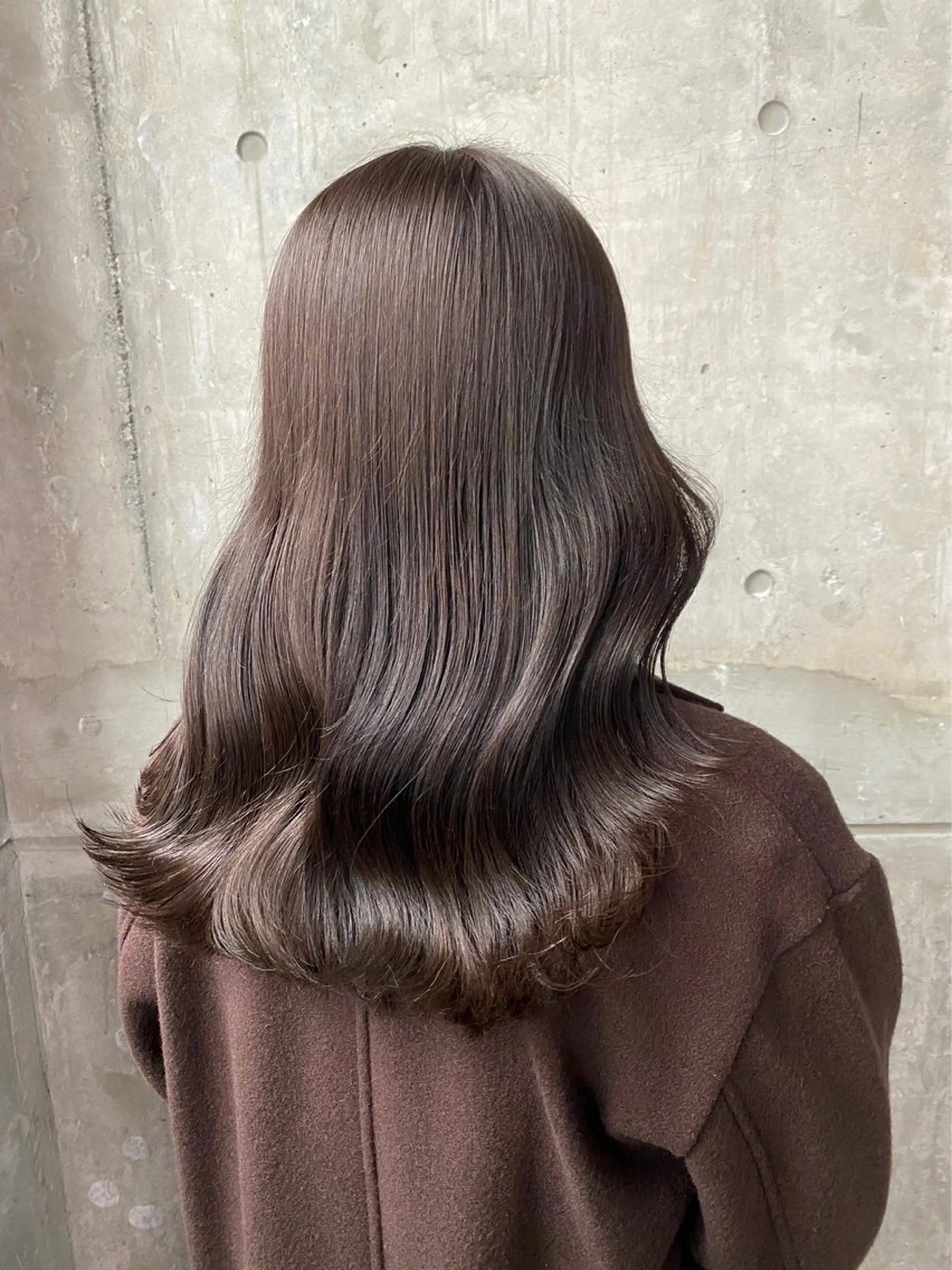 ミディアム ブラウンベージュ🤎 ブリーチなし🤎のヘアスタイル