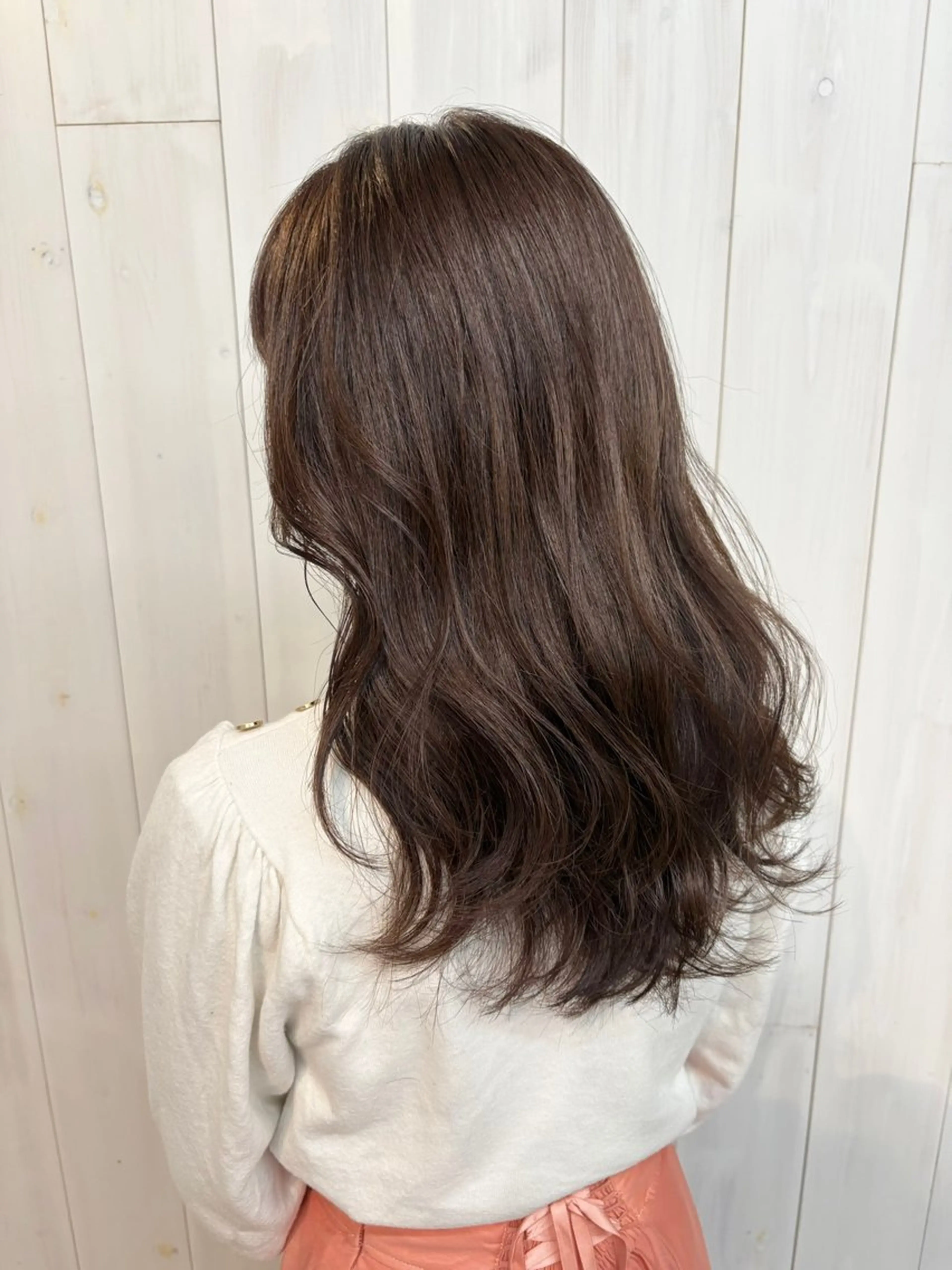 セミロング カット ヘアカラー トリートメント Nicoru*所属・園田 綾佳のヘアスタイル