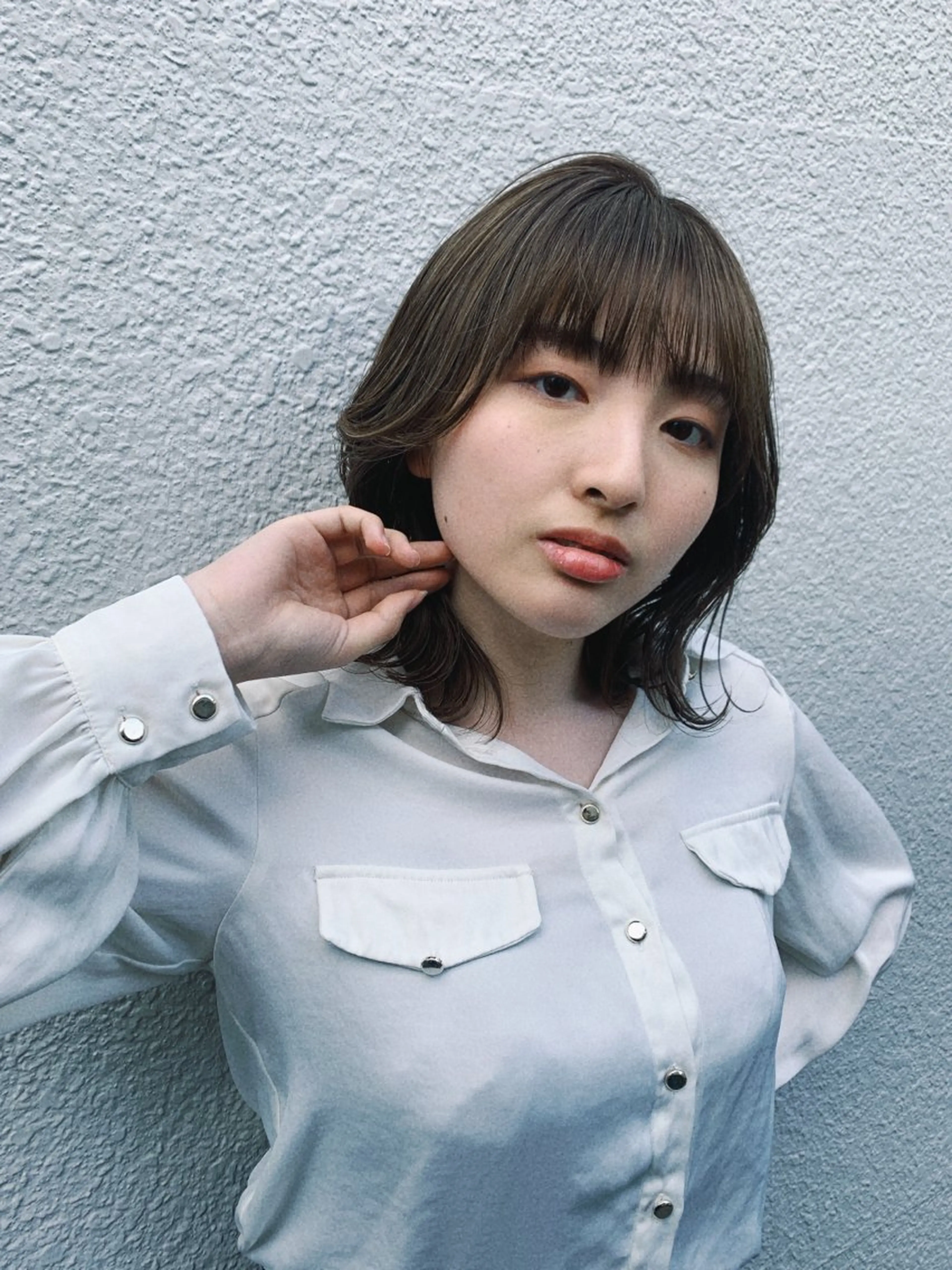 ミディアム カラー カット ヘアカラー ルーツカラー/ レイヤーカット/井川のヘアスタイル