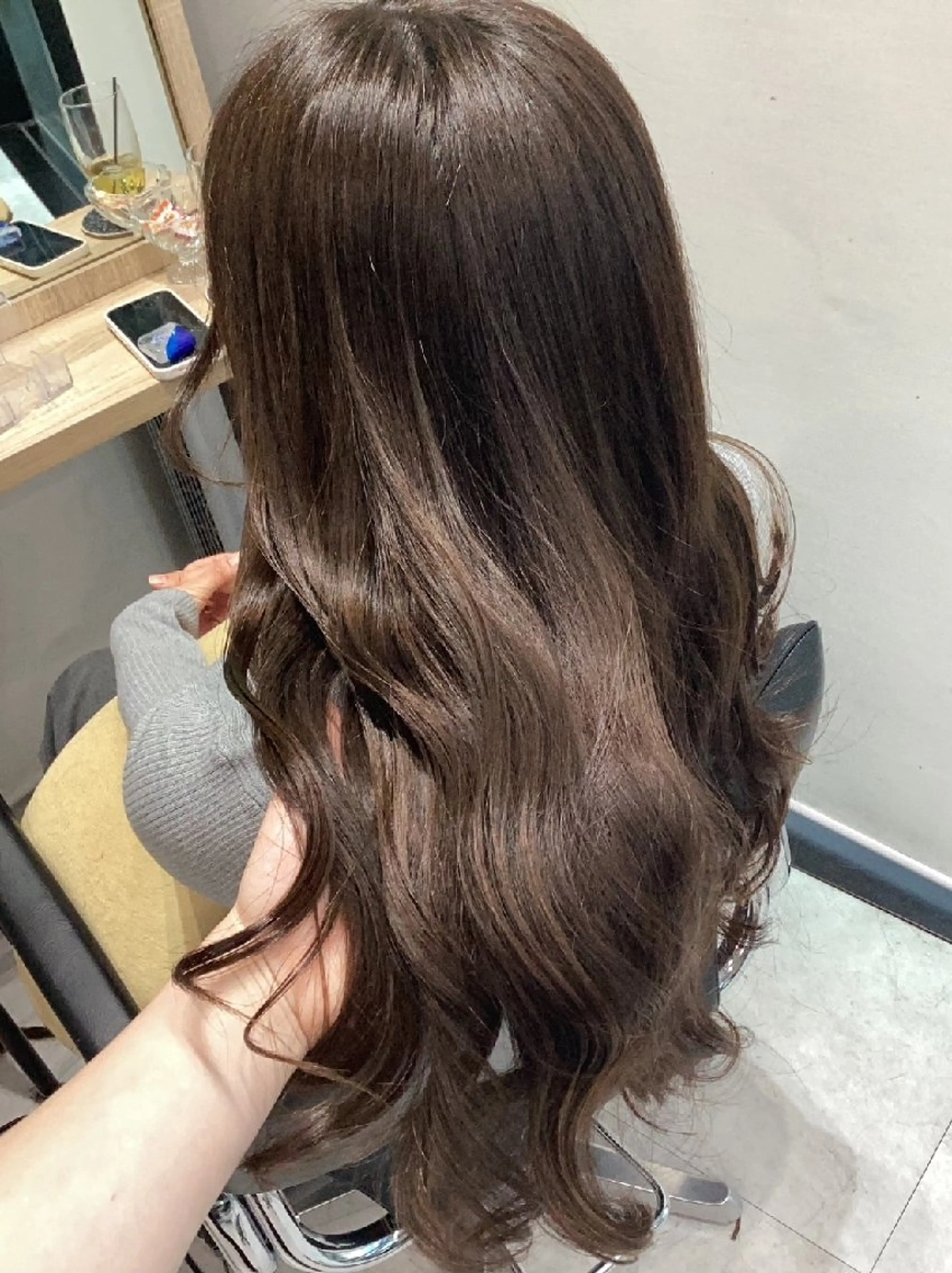 セミロング カラー カット ヘアカラー ヘアアレンジ/透明感 カラー/AKARIのヘアスタイル