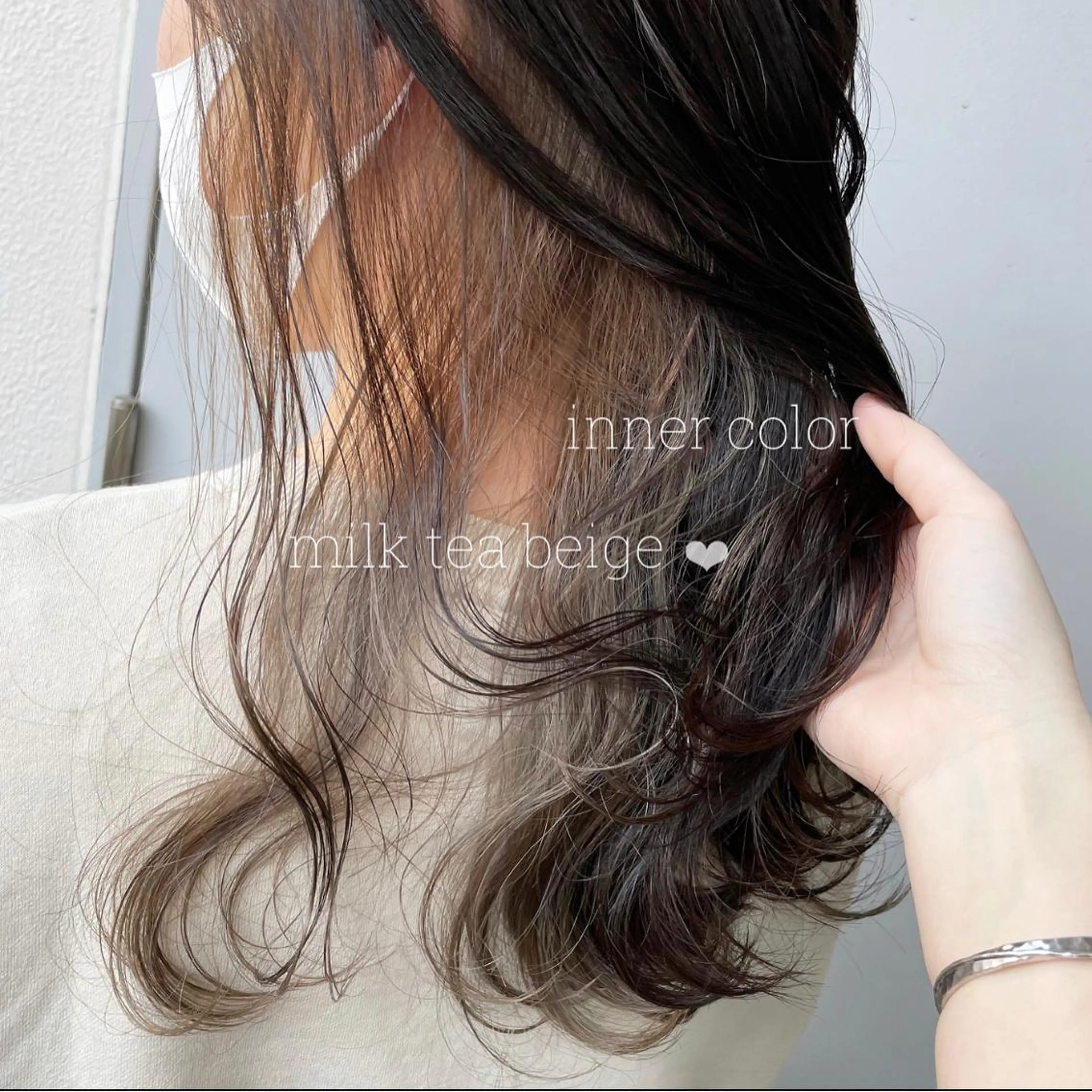 ミディアム カラー パーマ ヘアアレンジ メンズ キッズ ネイル マツエク・マツパ Rene'所属・透明感カラー yuriのヘアスタイル