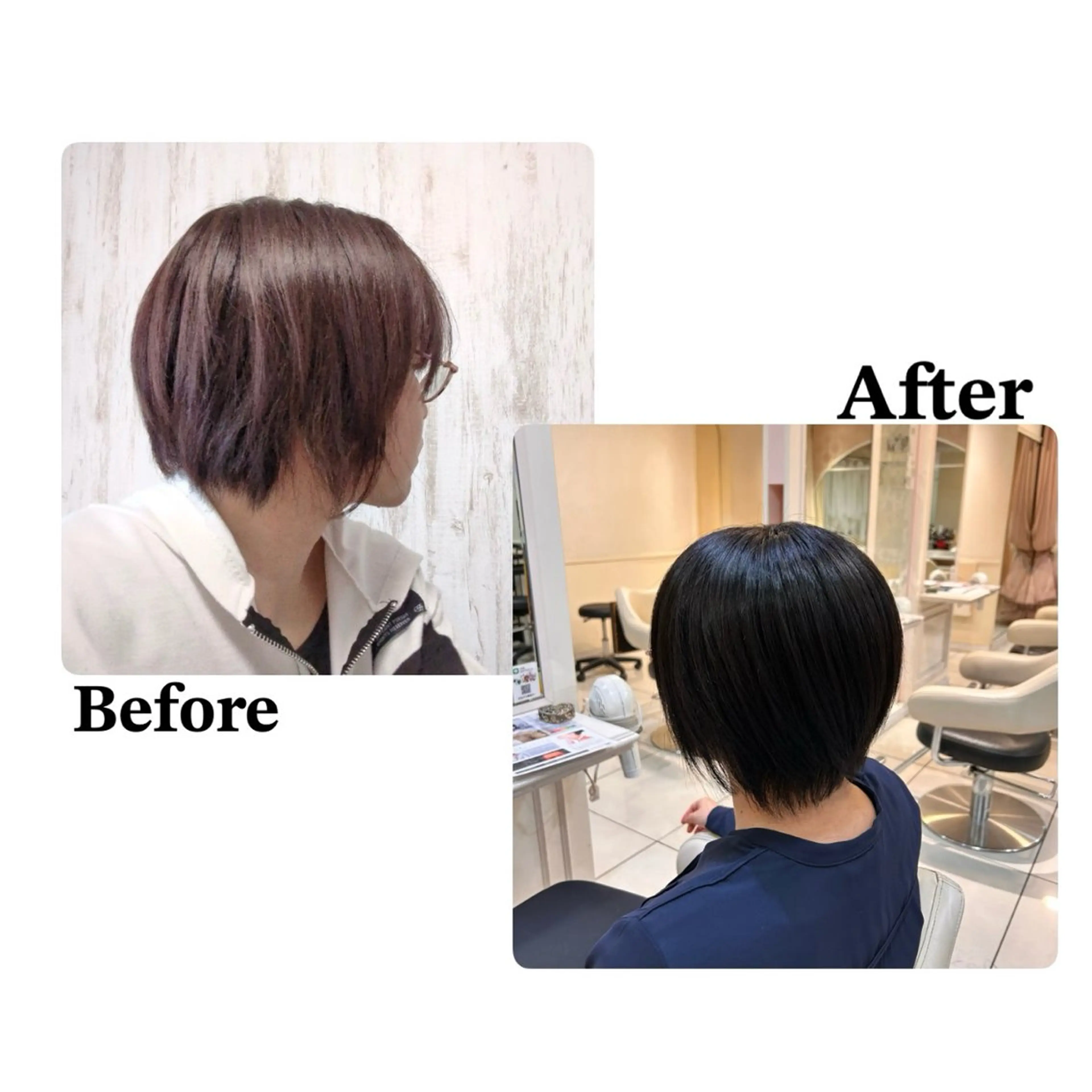 ショート ショートヘア ヘアカラー AONE☀️ 海外ヘアのヘアスタイル