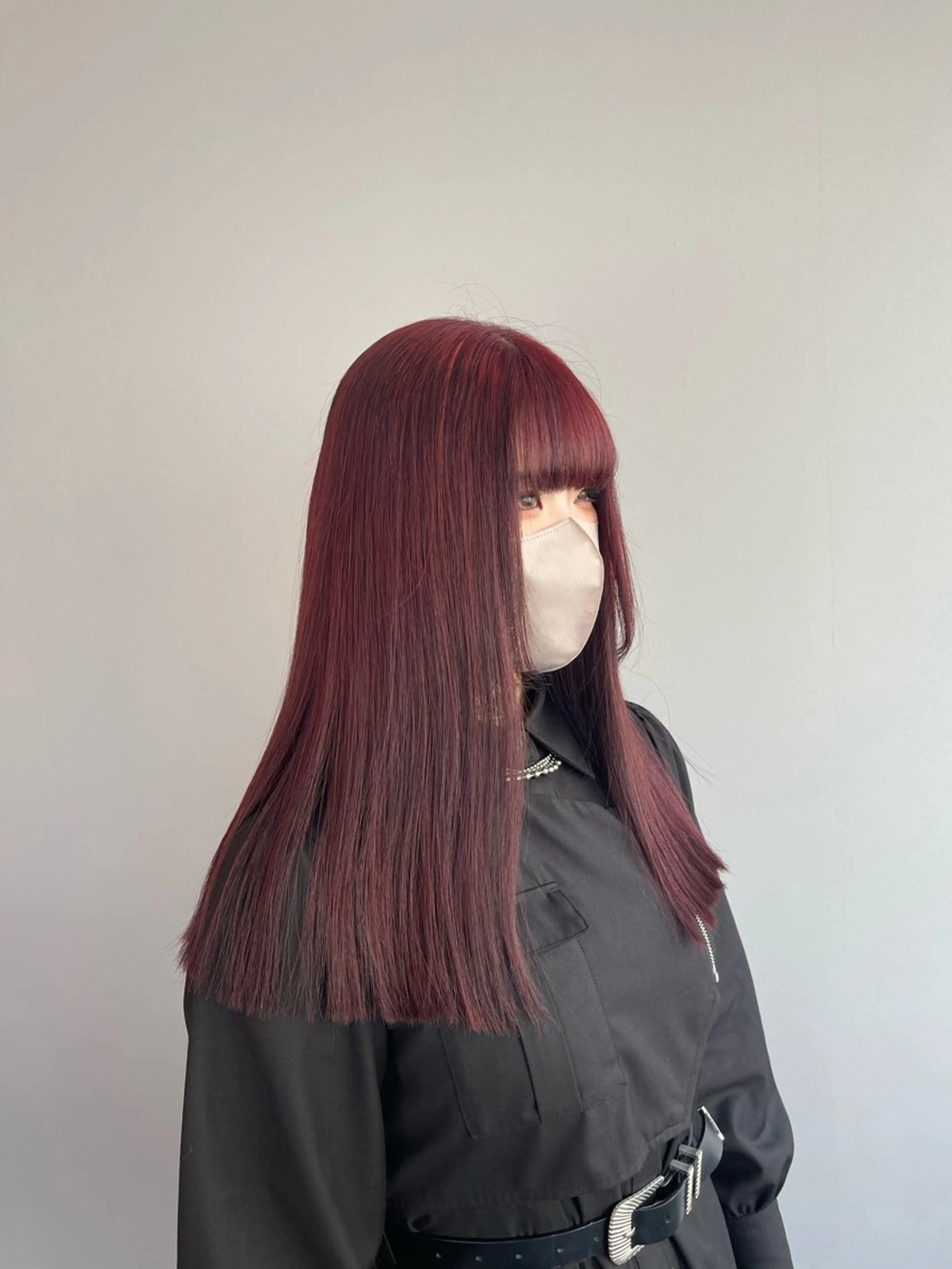 ロング カラー ブリーチ レッドカラー ヘアカラー トリートメント 透明感カラー/艶髪/ エクステ/HIROのヘアスタイル