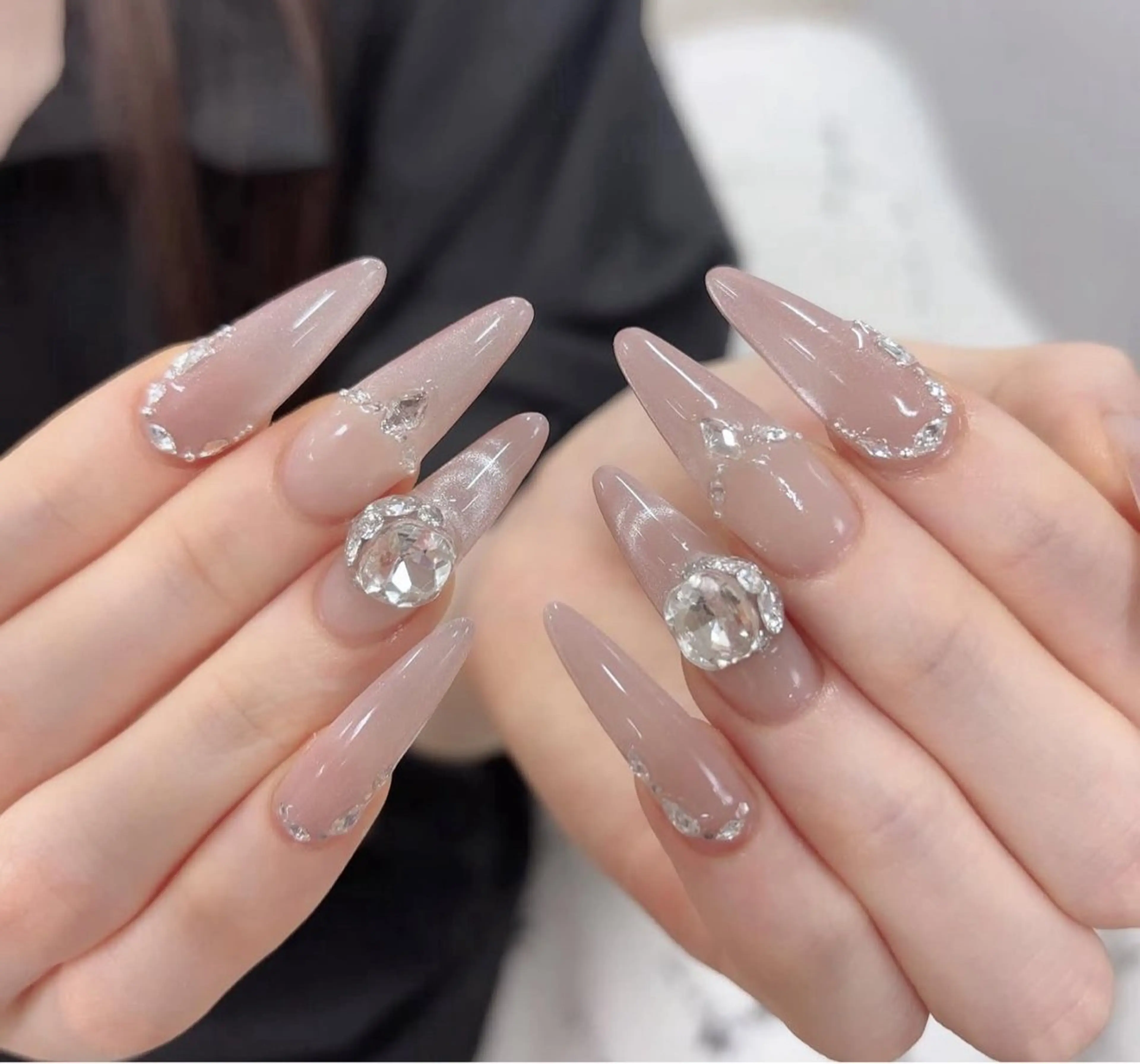 ネイル ジェルネイル 韓国ネイル マグネットネイル ネイルチップ 冬ネイル Lenie Nailのネイルデザイン