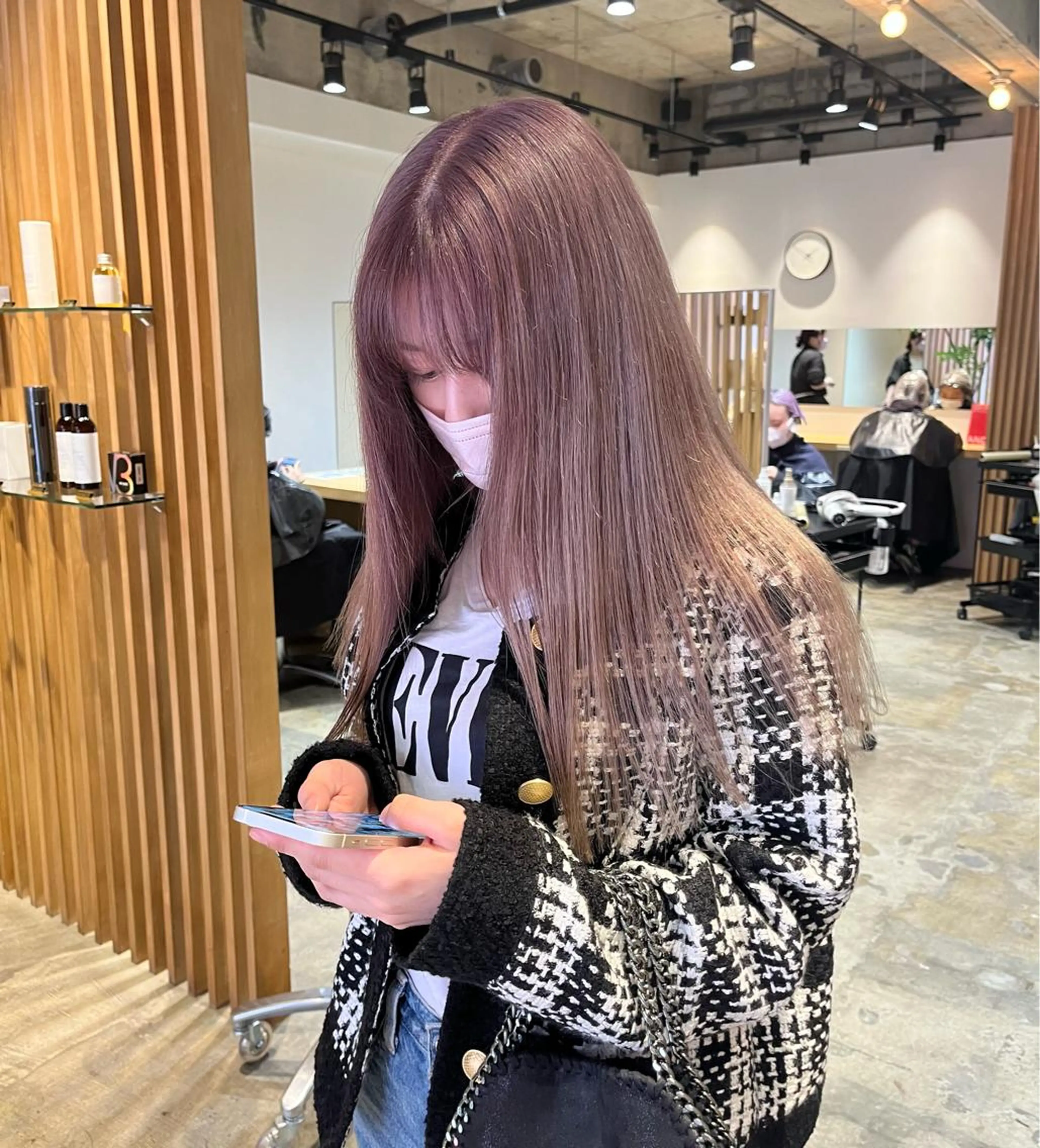 ロング カラー カット ヘアカラー トリートメント ヘアセット ハイトーン/レイヤー 💜Akaneのヘアスタイル