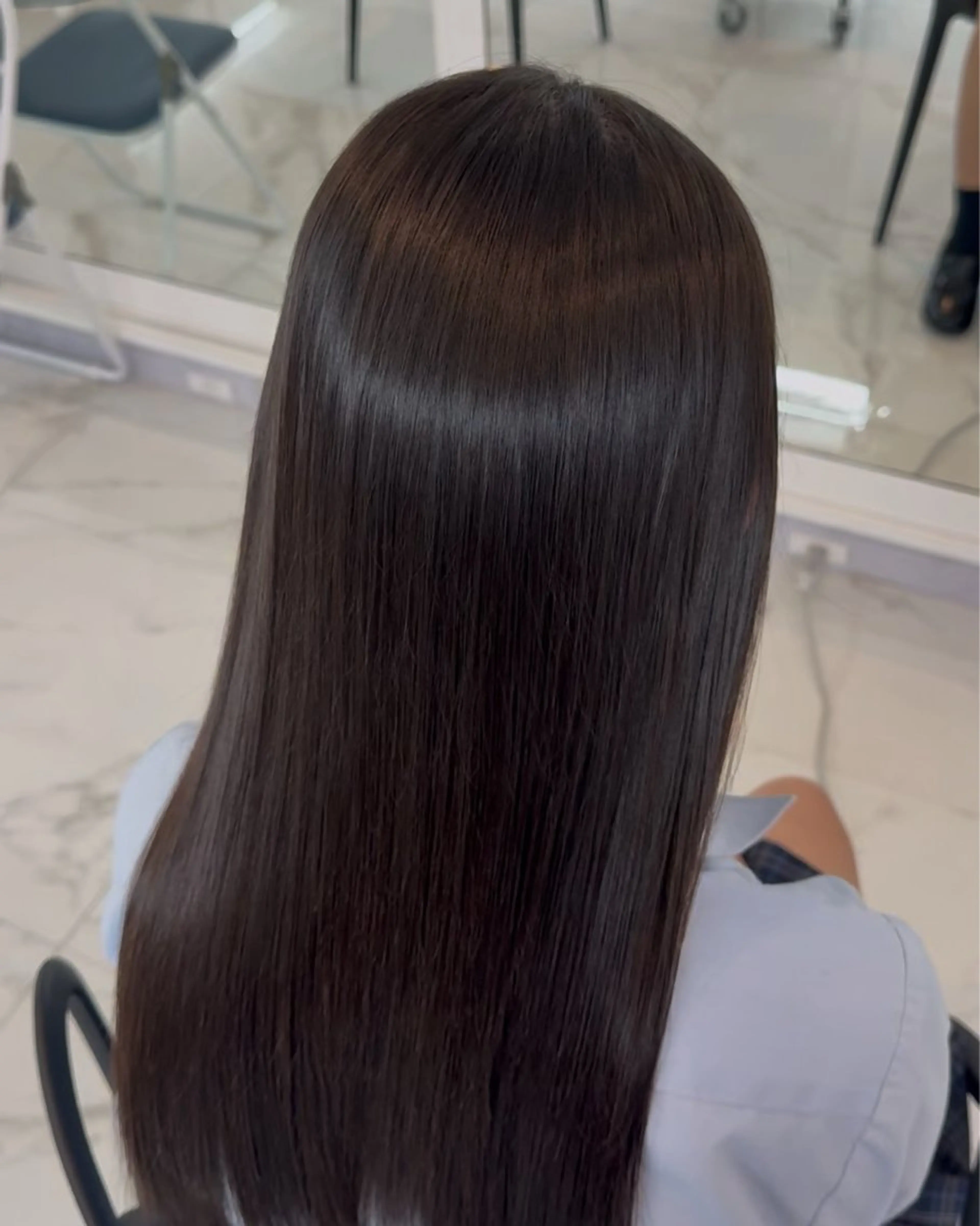 ロング カット 縮毛矯正 りっきー🦋矯正 烏丸/縮毛矯正のヘアスタイル