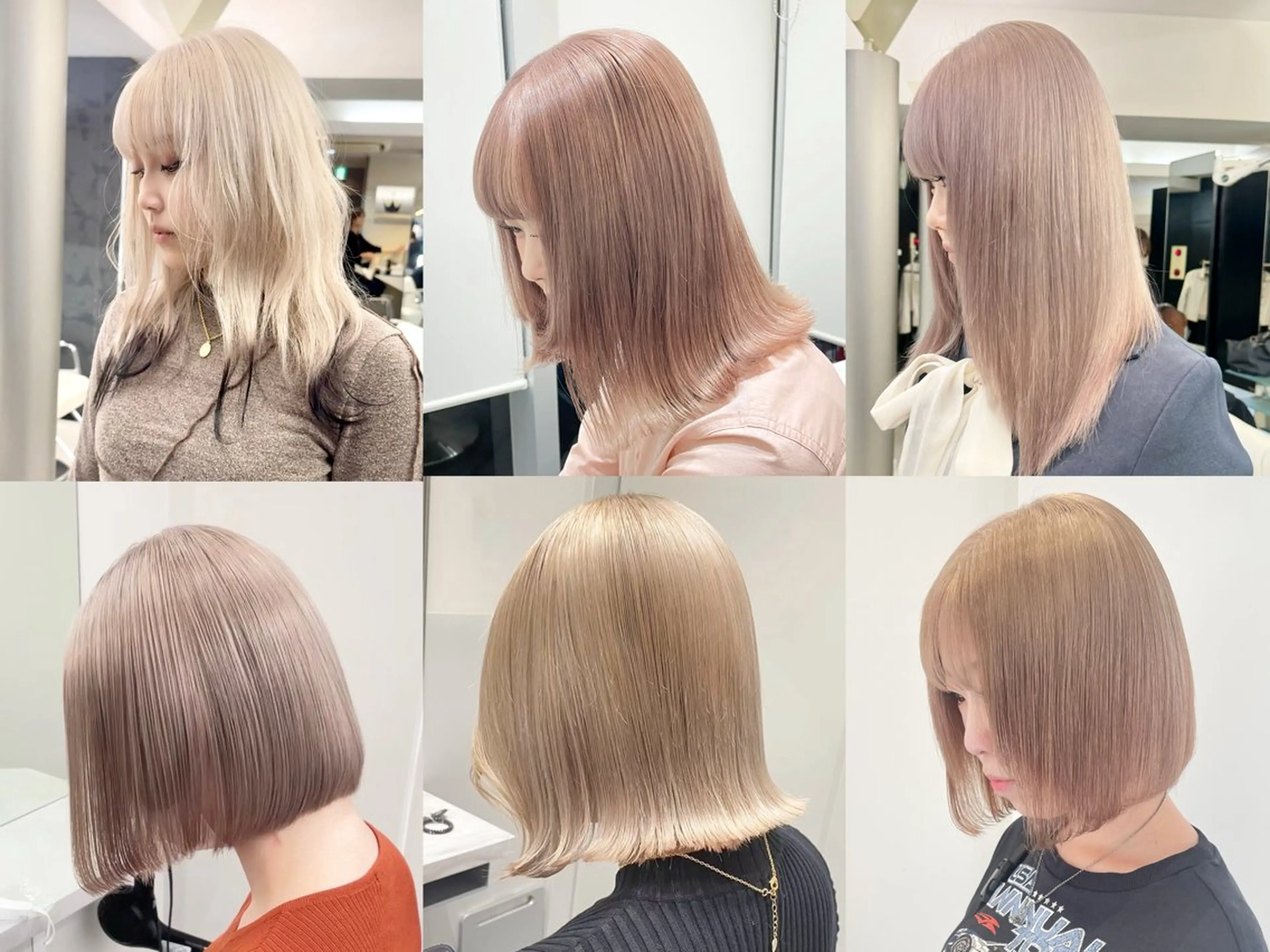 カラー ベージュカラー ブリーチ ボブ カット ヘアカラー 【美髪ストレート】✨ 小川さくらのヘアスタイル