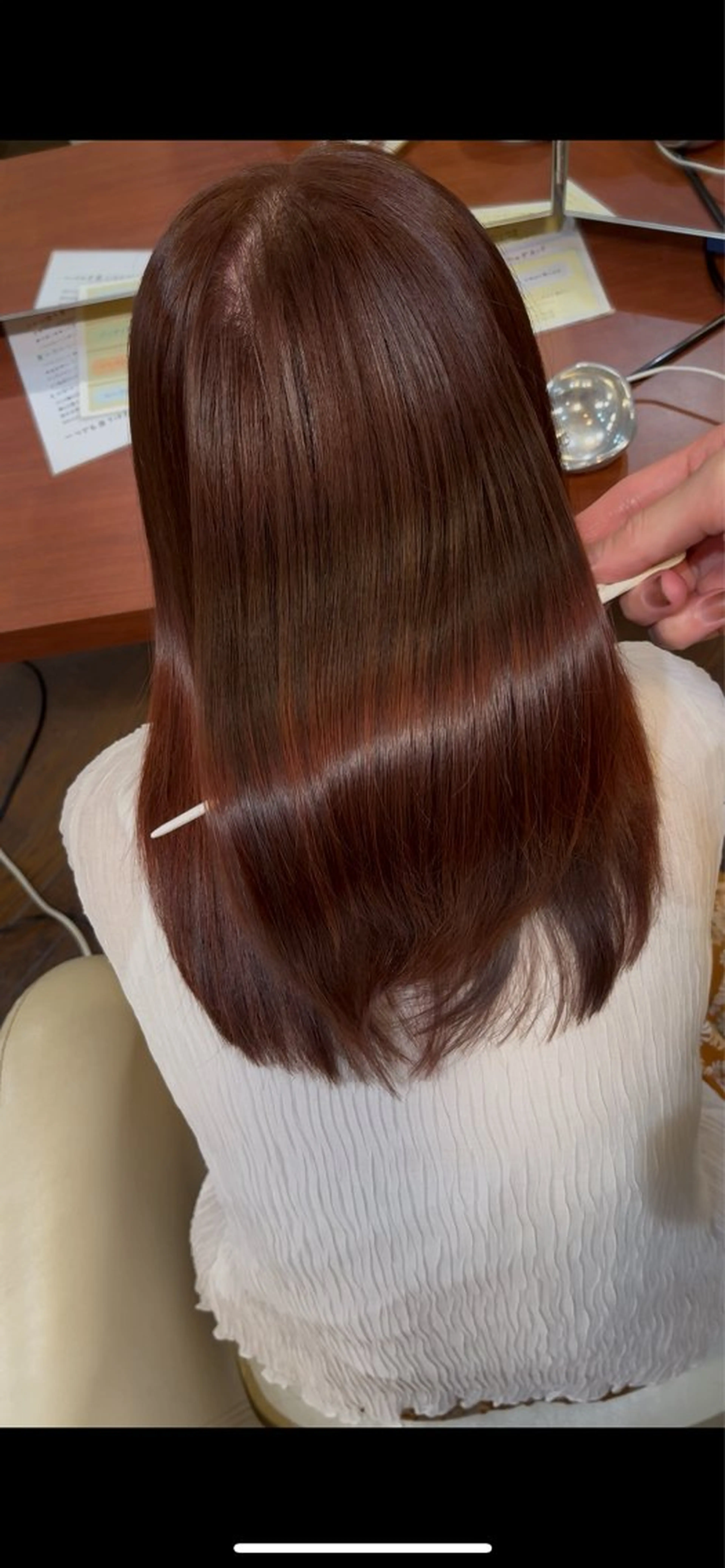 セミロング カラー 髪質改善 カット ヘアカラー Tiamat所属・【ショート/艶髪】 福村佳祐のヘアスタイル