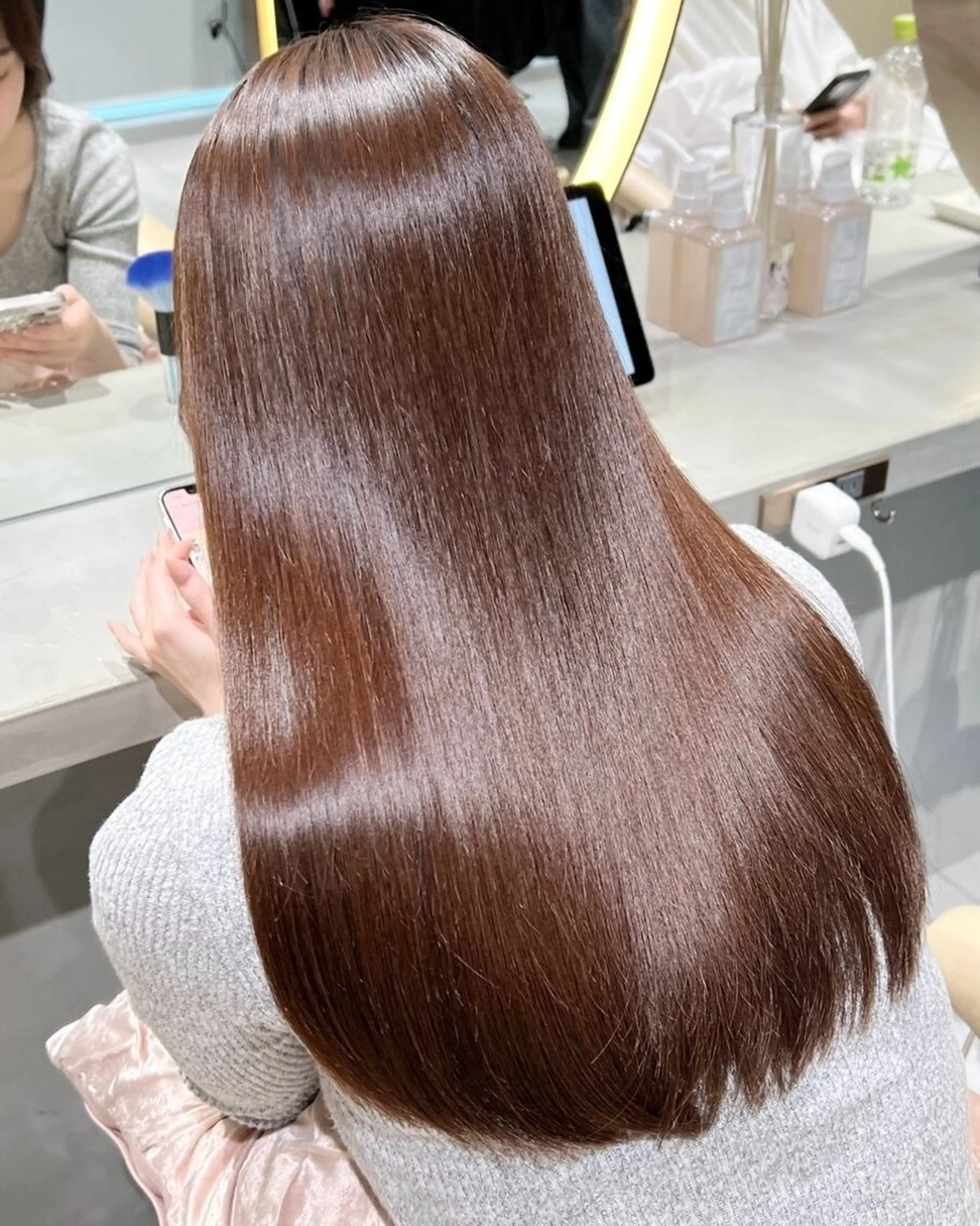 ロング カラー パーマ ヘアカラー トリートメント Lond Le'aのヘアスタイル