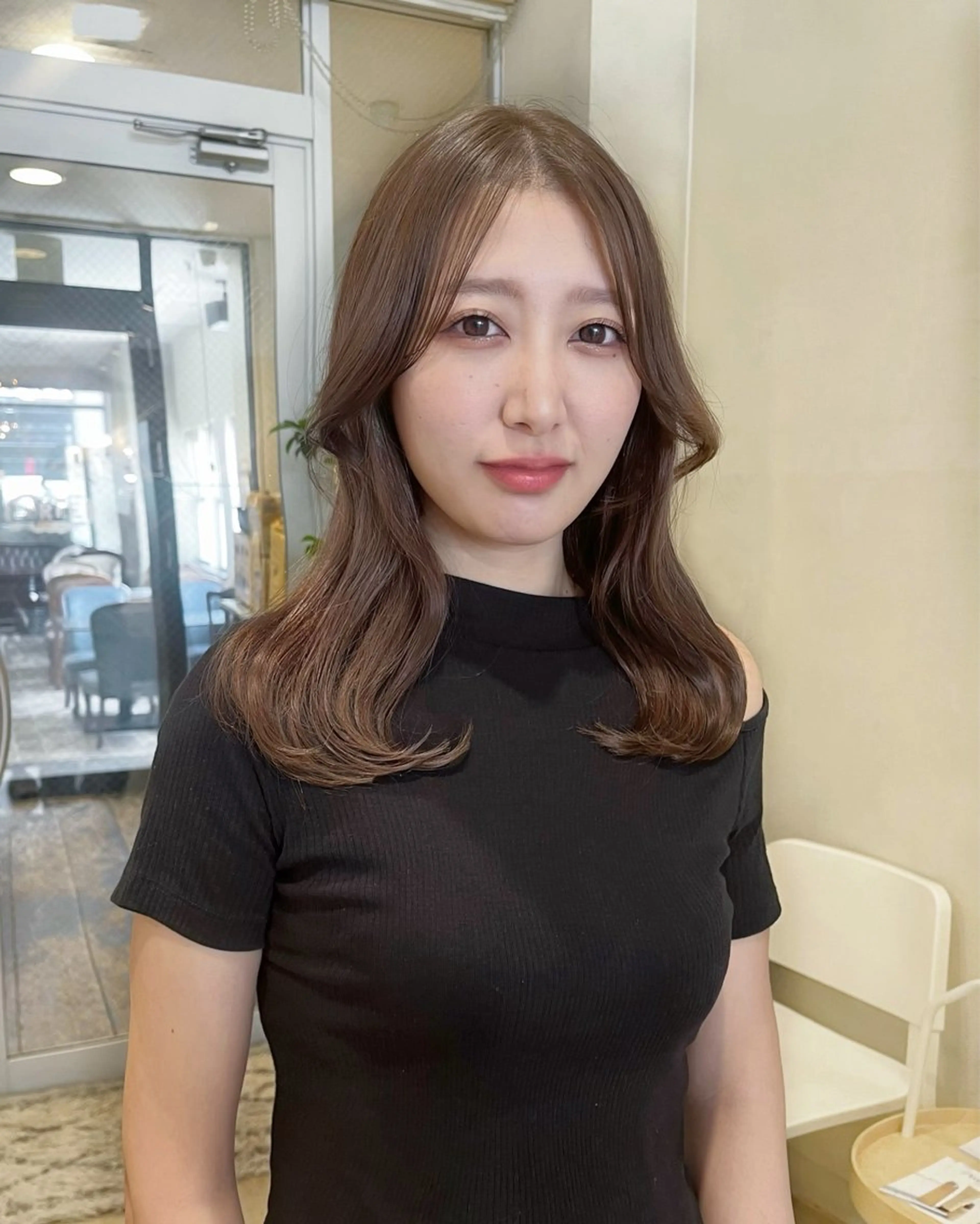 セミロング カラー カット ヘアカラー トリートメント nakahara madokaのヘアスタイル