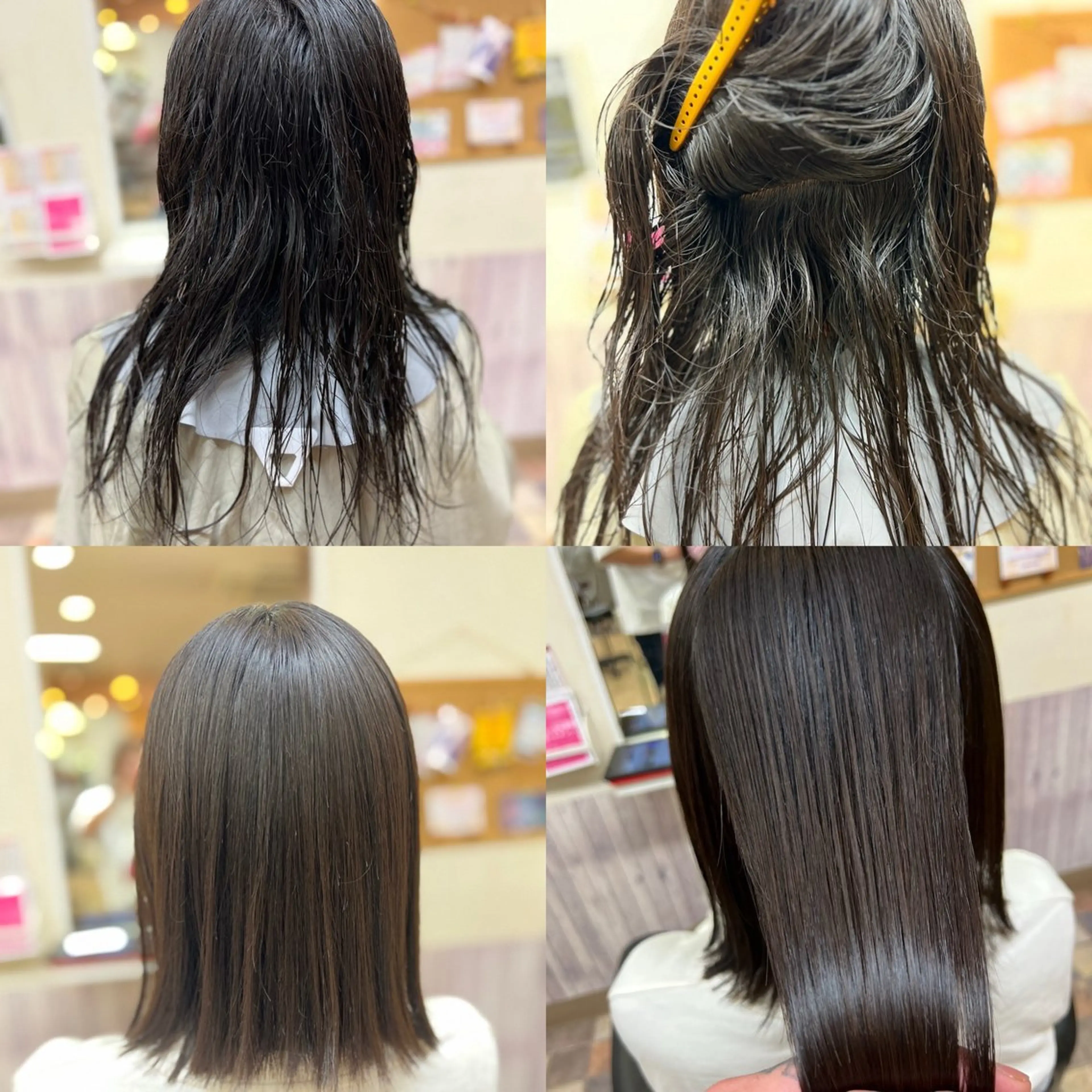 ミディアム パーマ 縮毛矯正 Aile所属・酸性ストレート／カラ ー/山下高明のヘアスタイル