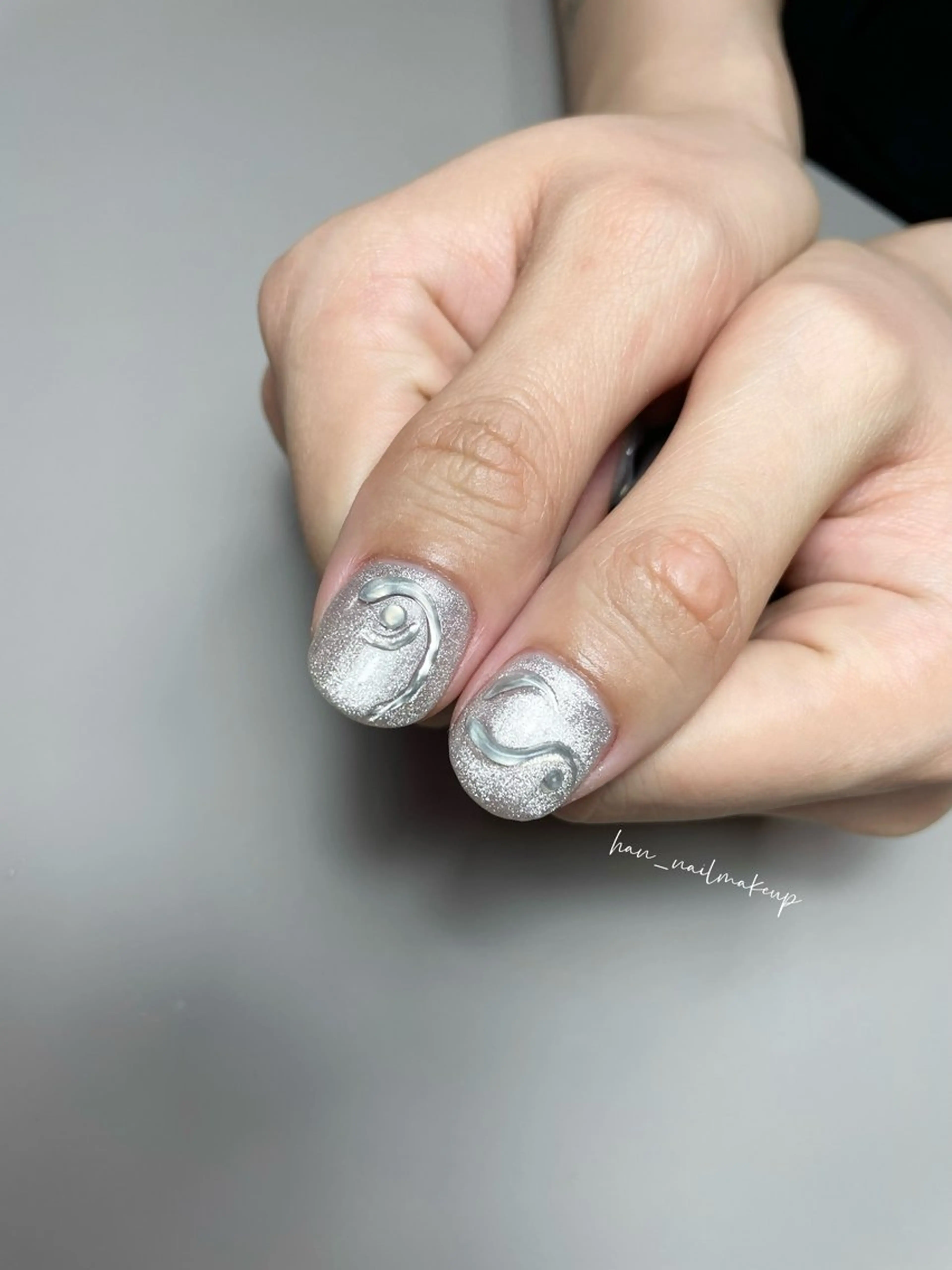 ネイル アートネイル マグネットネイル ハンドネイル Han Nail 【y&m】のネイルデザイン