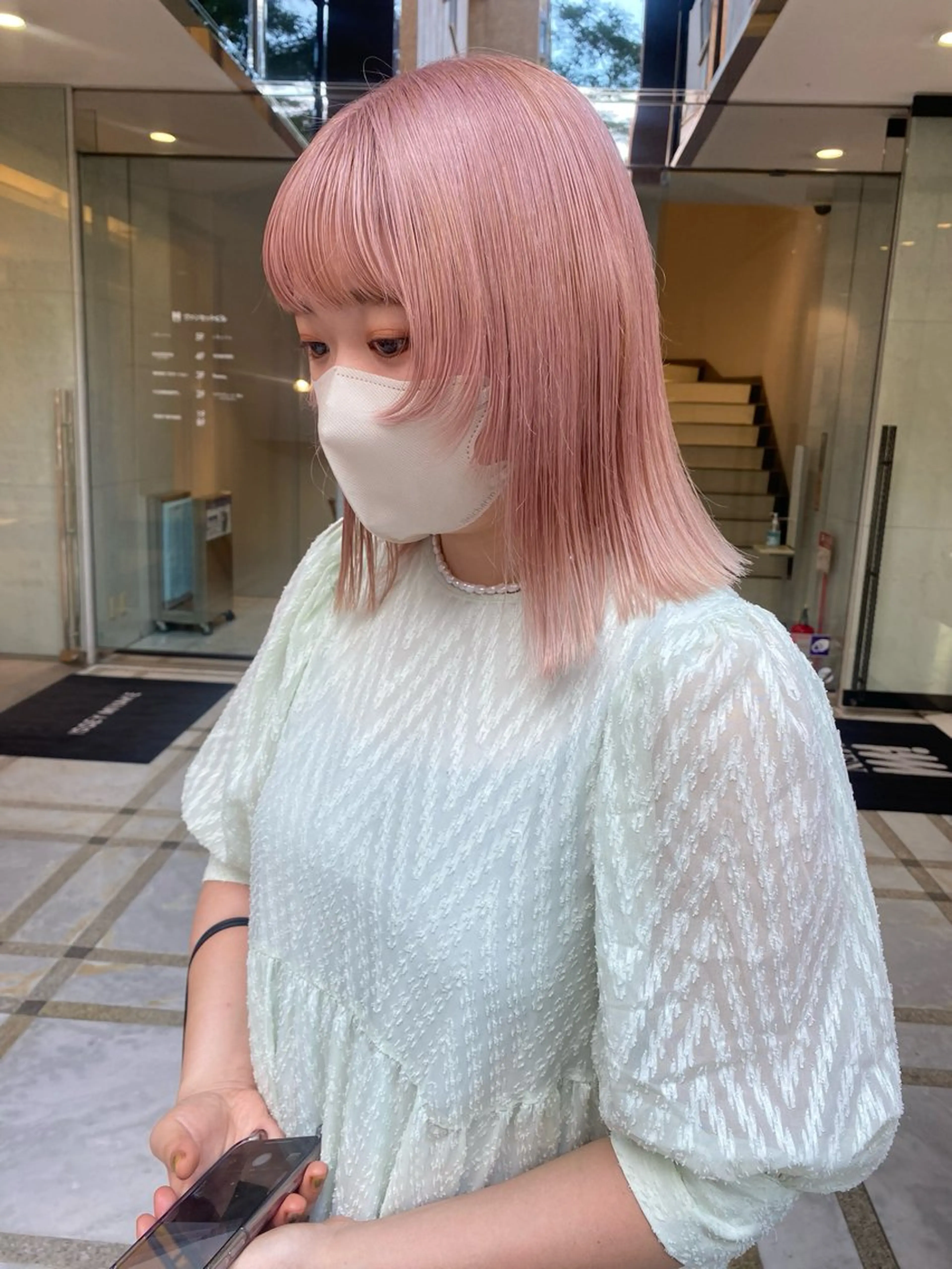 ミディアム カラー カット ヘアカラー riria/ボブ /ブラウンカラー🎀のヘアスタイル