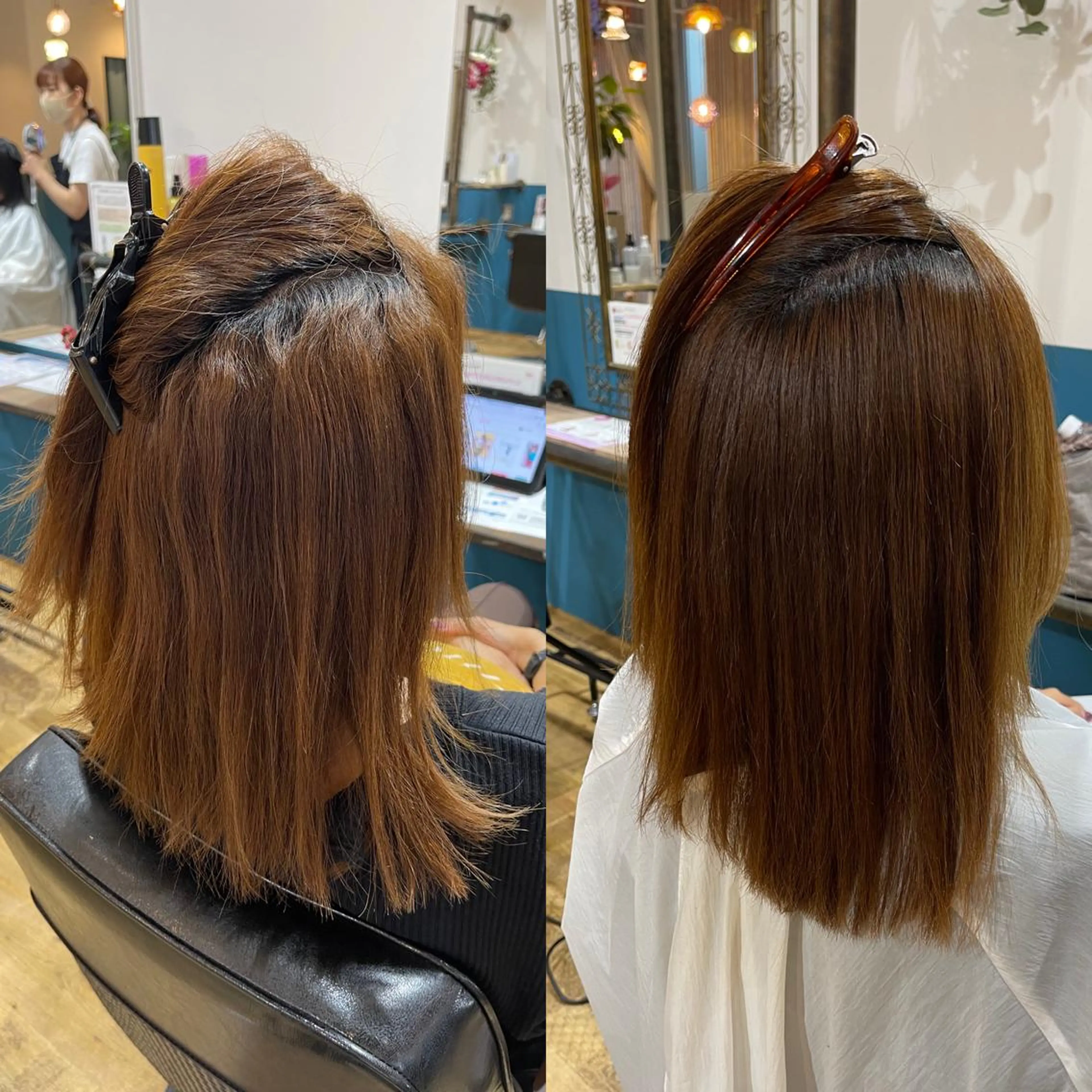 ミディアム 縮毛矯正 カット 縮毛矯正 福島 和弥のヘアスタイル