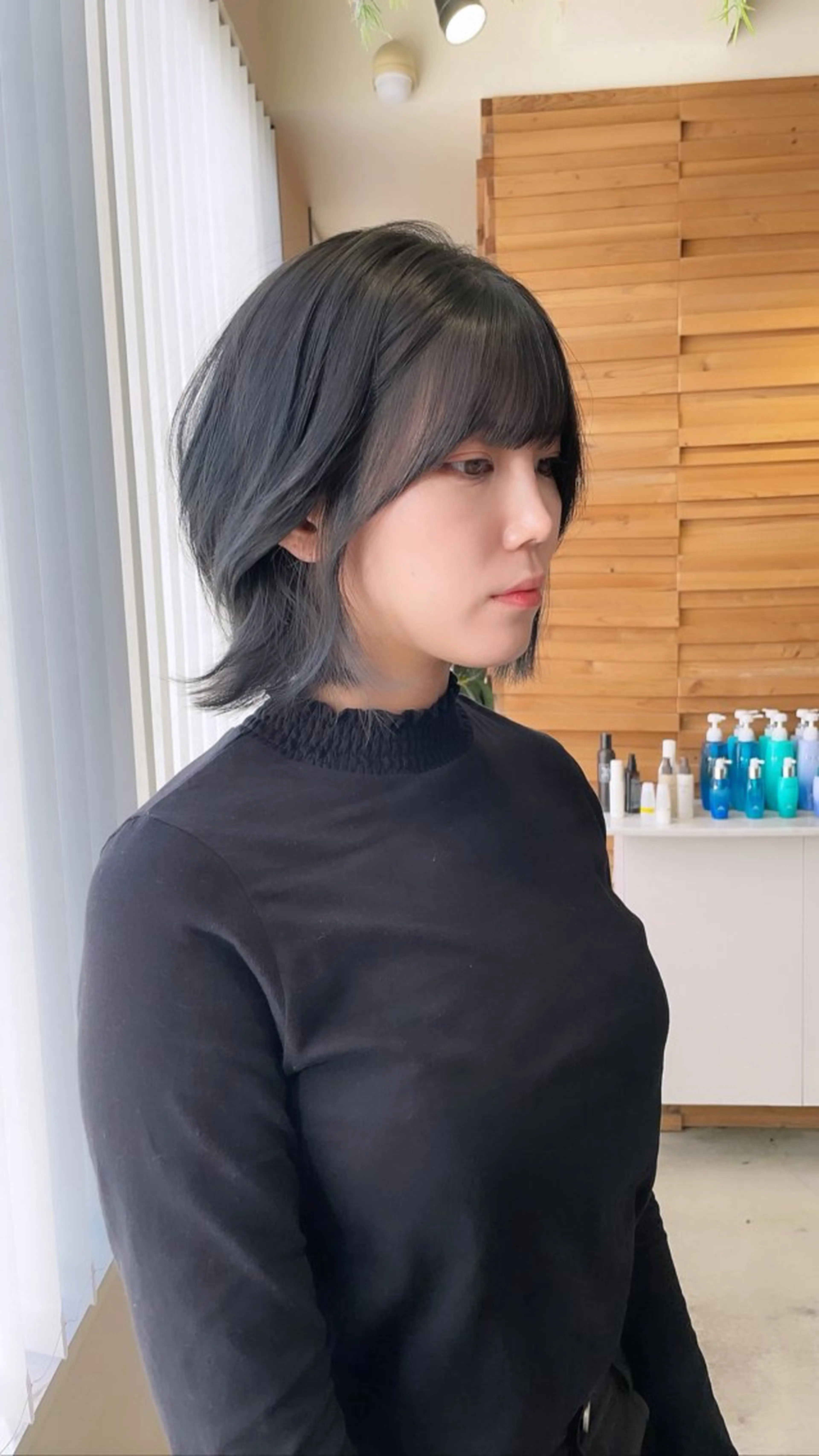 ミディアム 小顔カット カット ヘアカラー トリートメント ガレリアエレガンテ栄店所属・ウルフカット/ ハッシュカット/山路のヘアスタイル