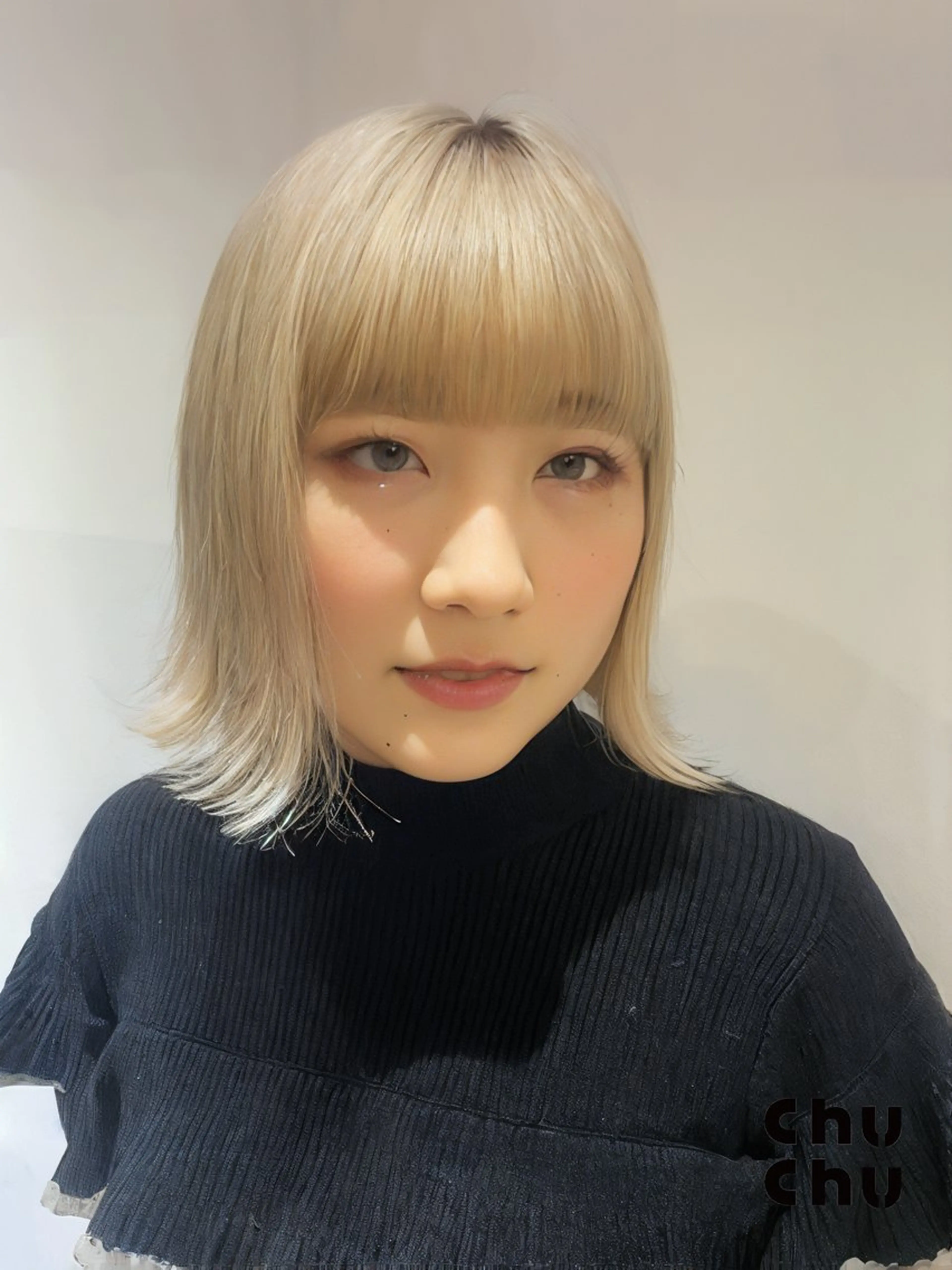 カラー ブリーチ 縮毛矯正メンズカット ひなたのヘアスタイル