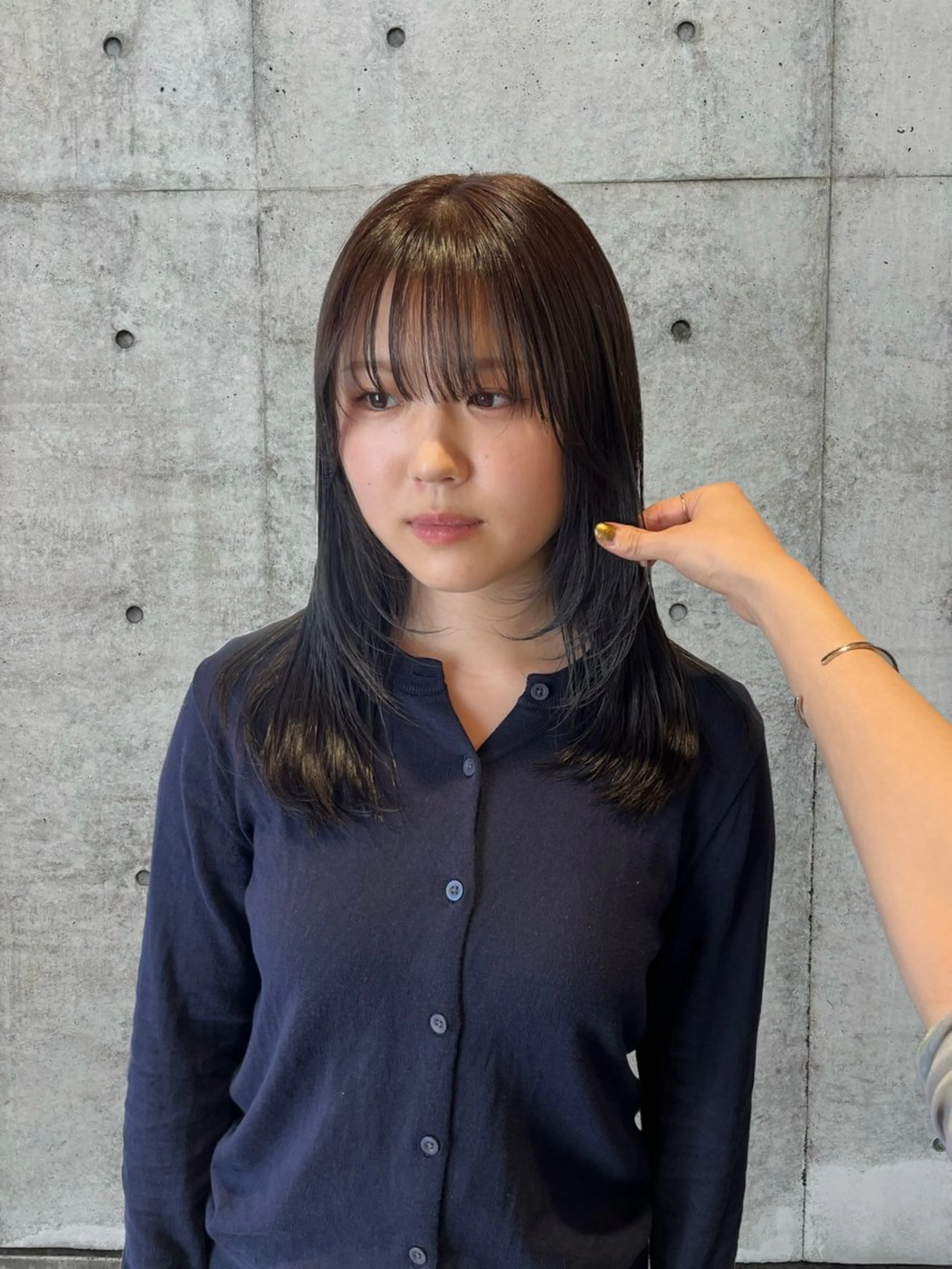 ミディアム カラー カット ヘアカラー トリートメント 韓国ボブ＆顔まわり レイヤー♡TOMOEのヘアスタイル