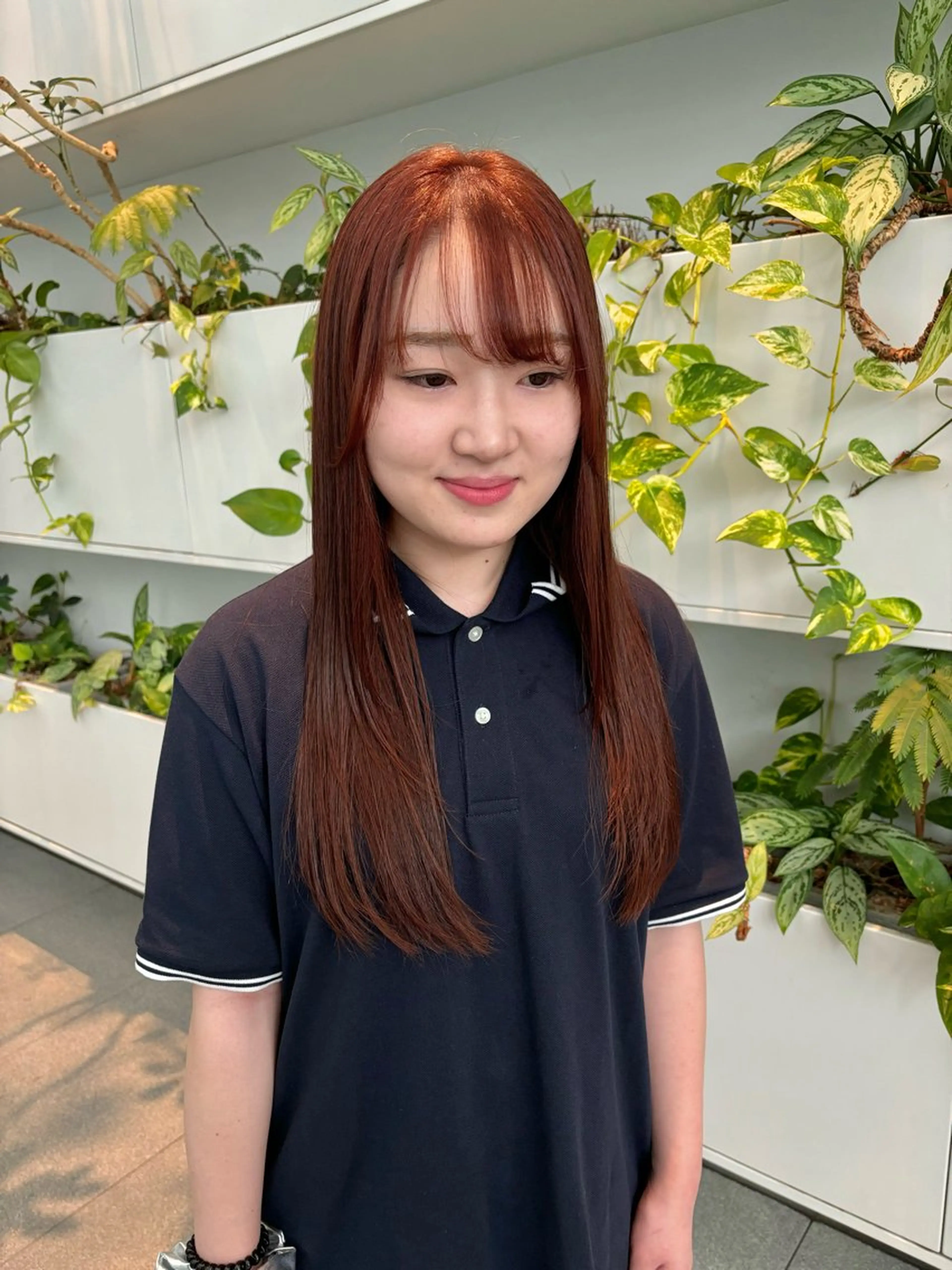 ロング カラー ブラウンカラー オレンジ ヘアカラー トリートメント くさかみさき🌼暖色 /韓国風/オタク🌼のヘアスタイル