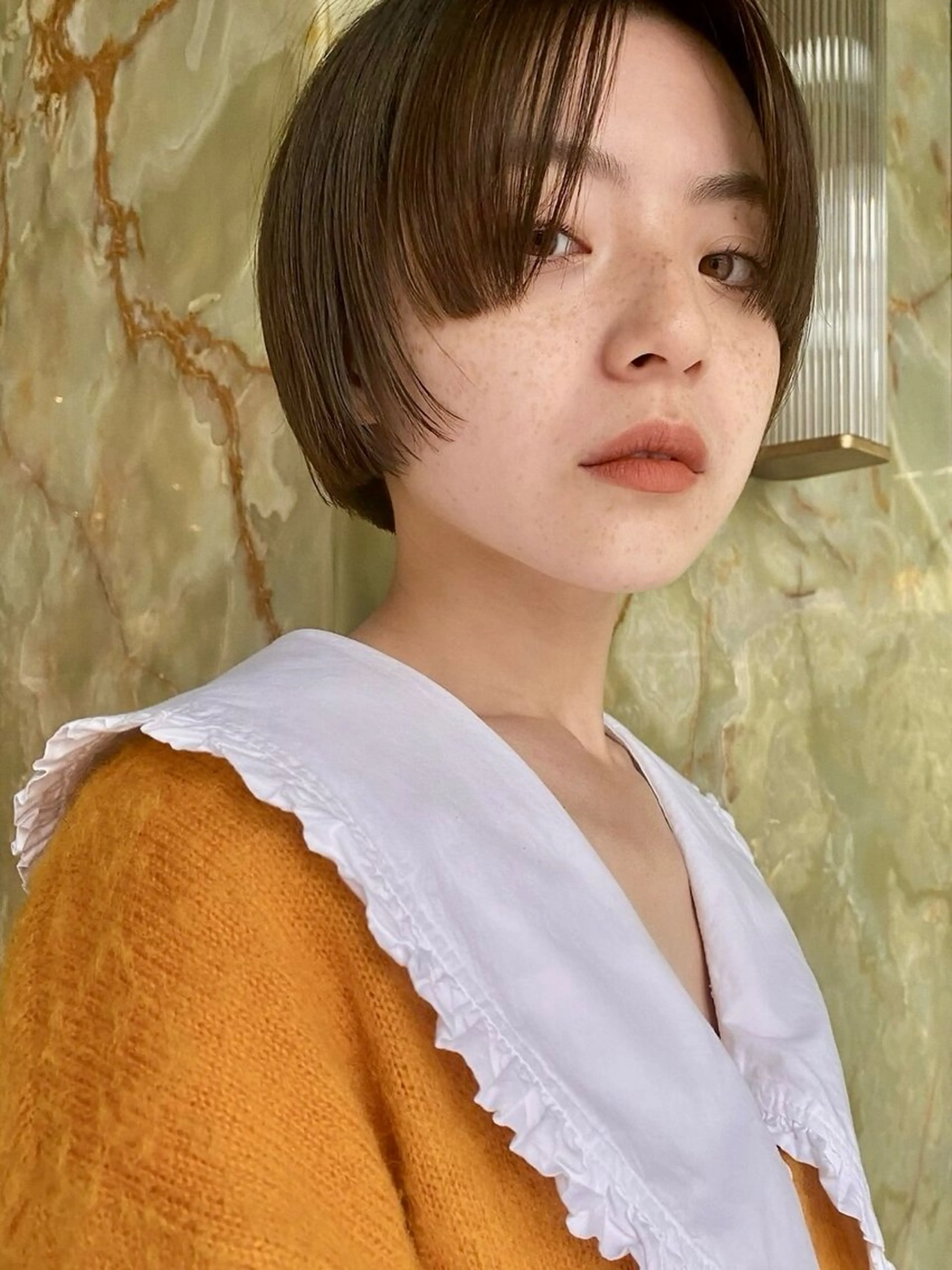 ショート カラー カット ヘアカラー ANDREY 表参道 ショート×髪質改善のヘアスタイル