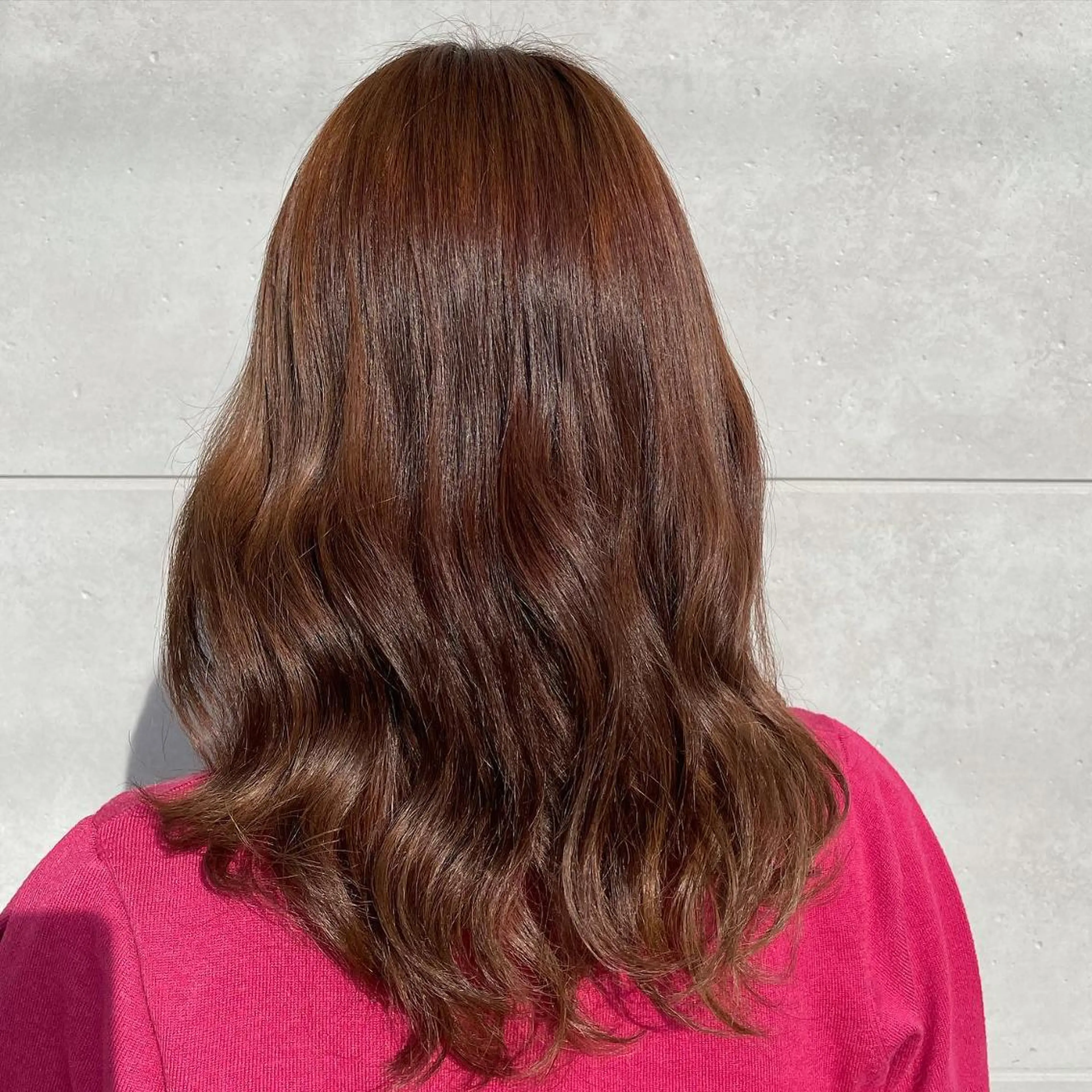 ミディアム カラー パーマ ヘアアレンジ メンズ キッズ マツエク・マツパ ブラウンカラー オレンジ カラーマツエク ナチュラル sara 荒井店のヘアスタイル