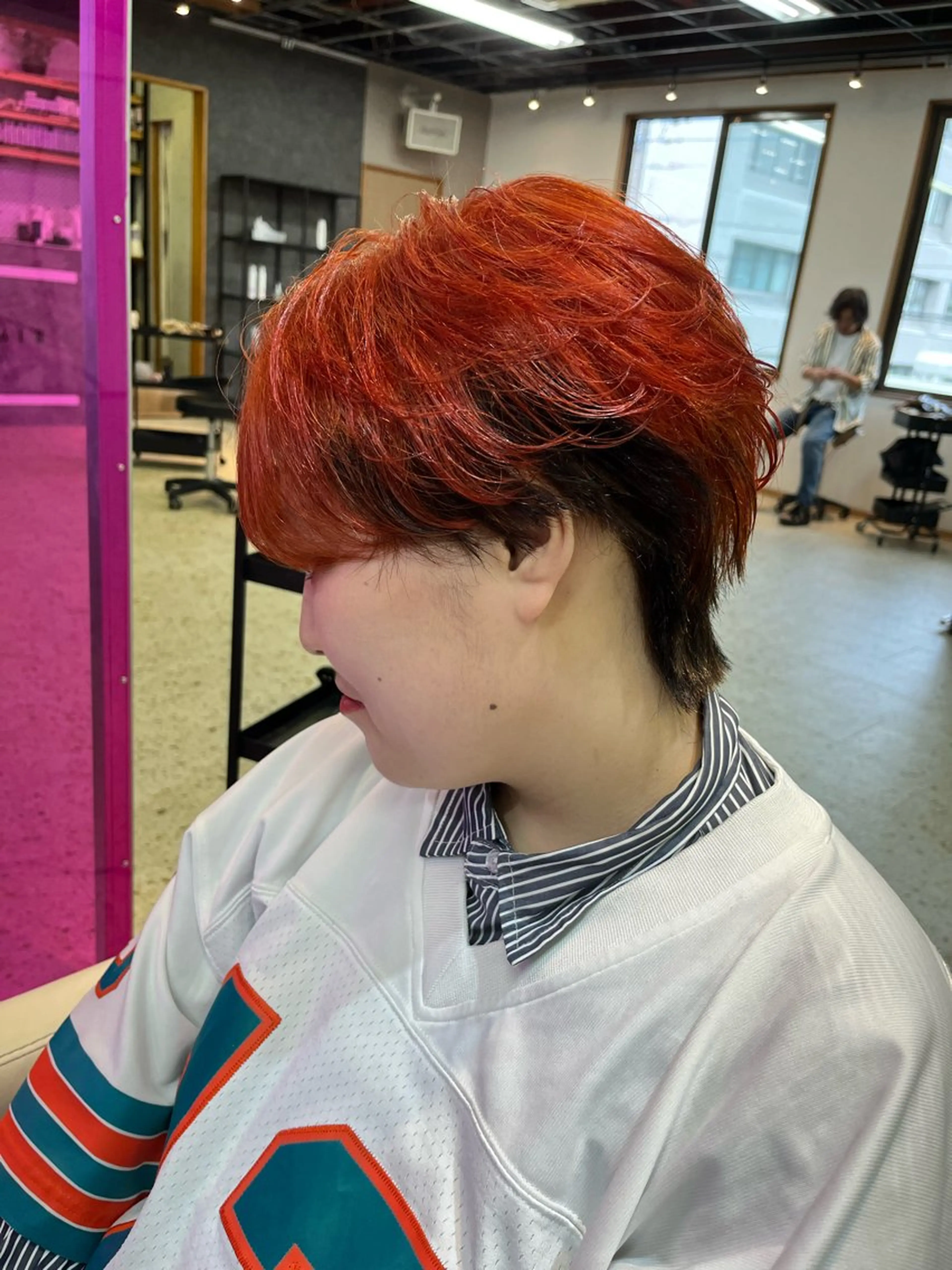 カラー メンズ 黒髪 オレンジ ヘアカラー トリートメント 韓国ヘア🇰🇷 RYOTAのヘアスタイル