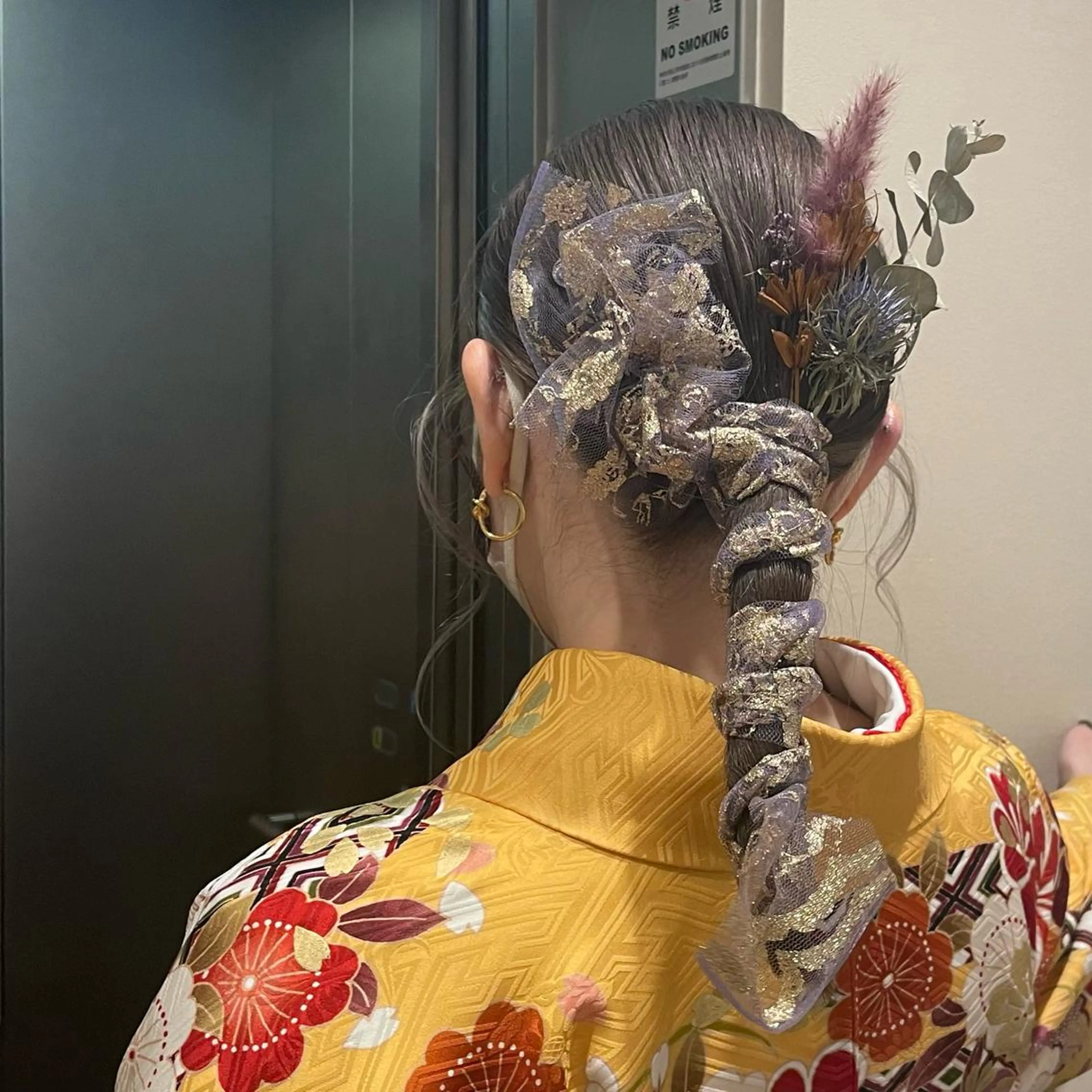 ヘアアレンジ 着付け 🍪ﾖｼｲﾊﾙﾈ🍪 ﾗﾍﾞﾝﾀﾞｰｶﾗｰのヘアスタイル