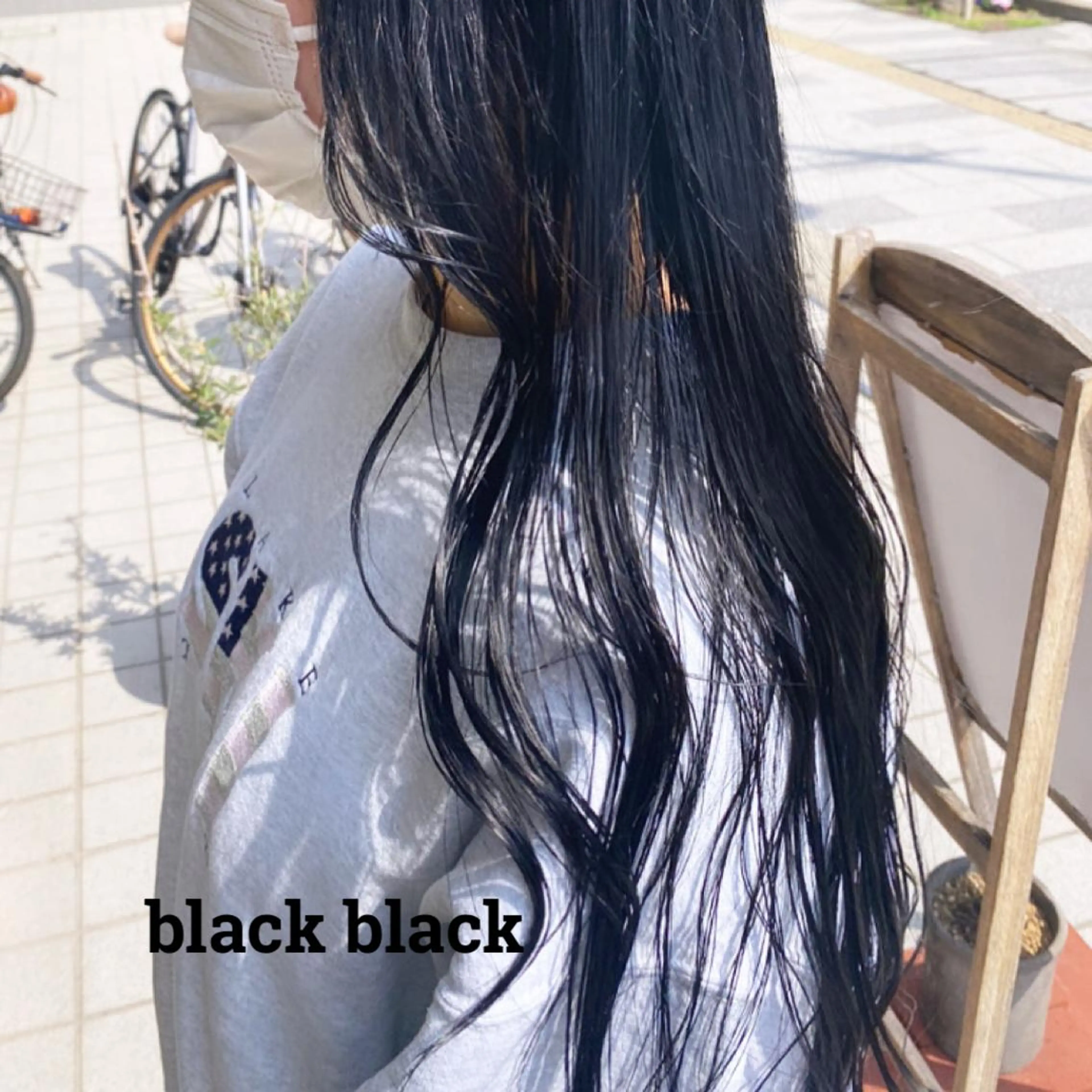 カラー ネイビーカラー 入学式 ヘアカラー ブリーチ/レイヤー/ 顔周りカット/リズ♡のヘアスタイル