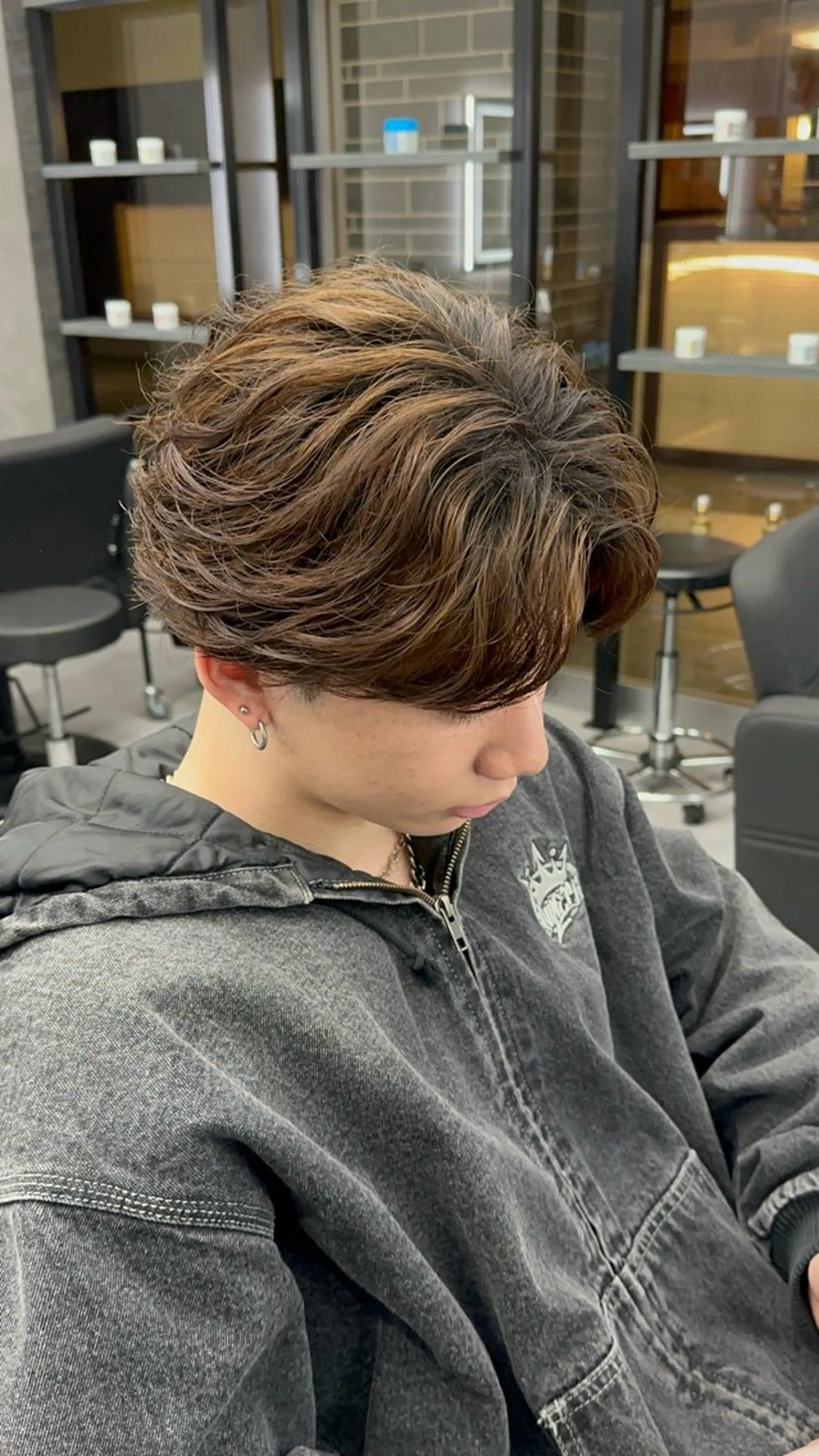 カラー パーマ メンズ メンズパーマ ニュアンスパーマ カット パーマ 札幌メンズヘア指名 No.1光👑👑のヘアスタイル