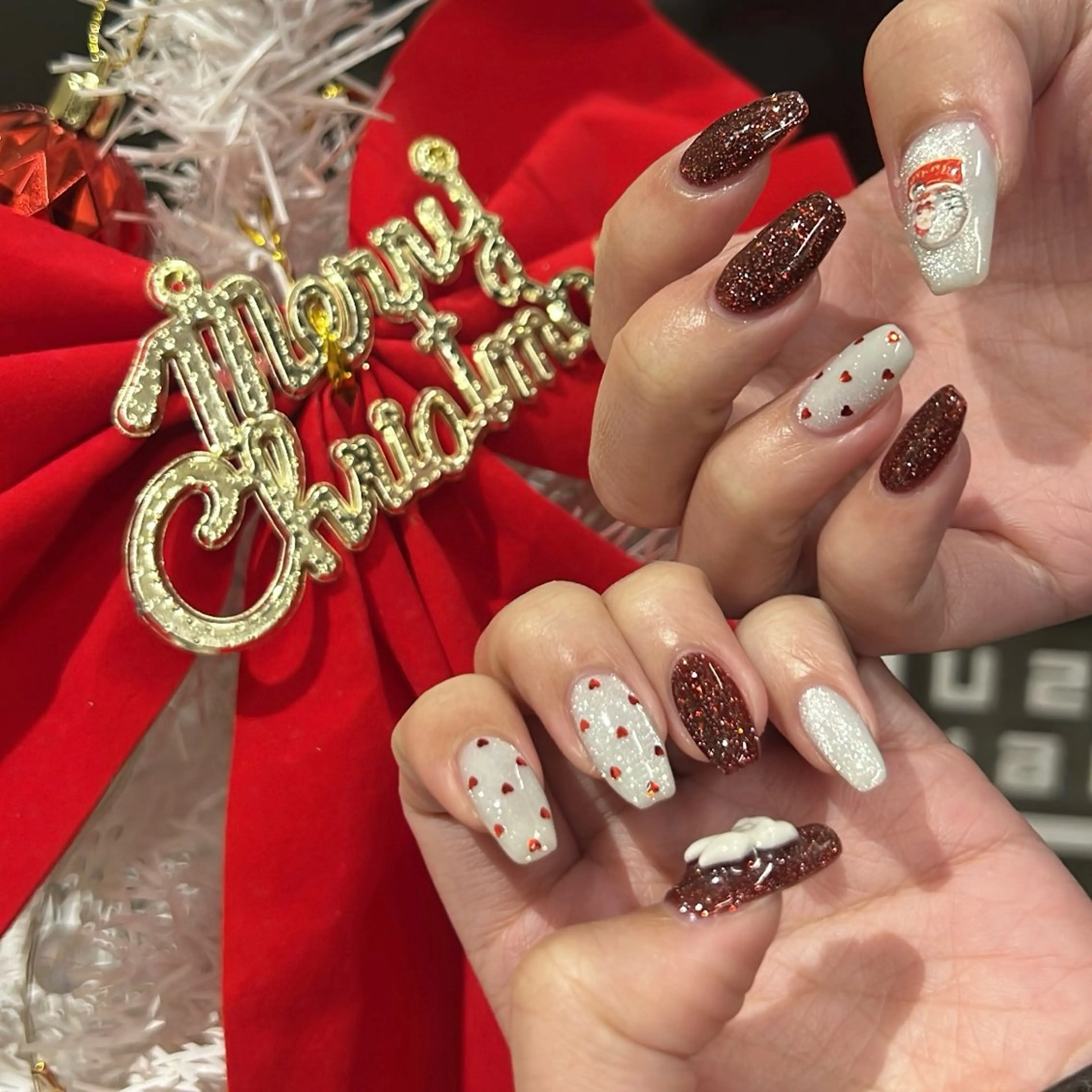 ネイル 冬ネイル クリスマス ハンドネイル asuka 🐰のネイルデザイン