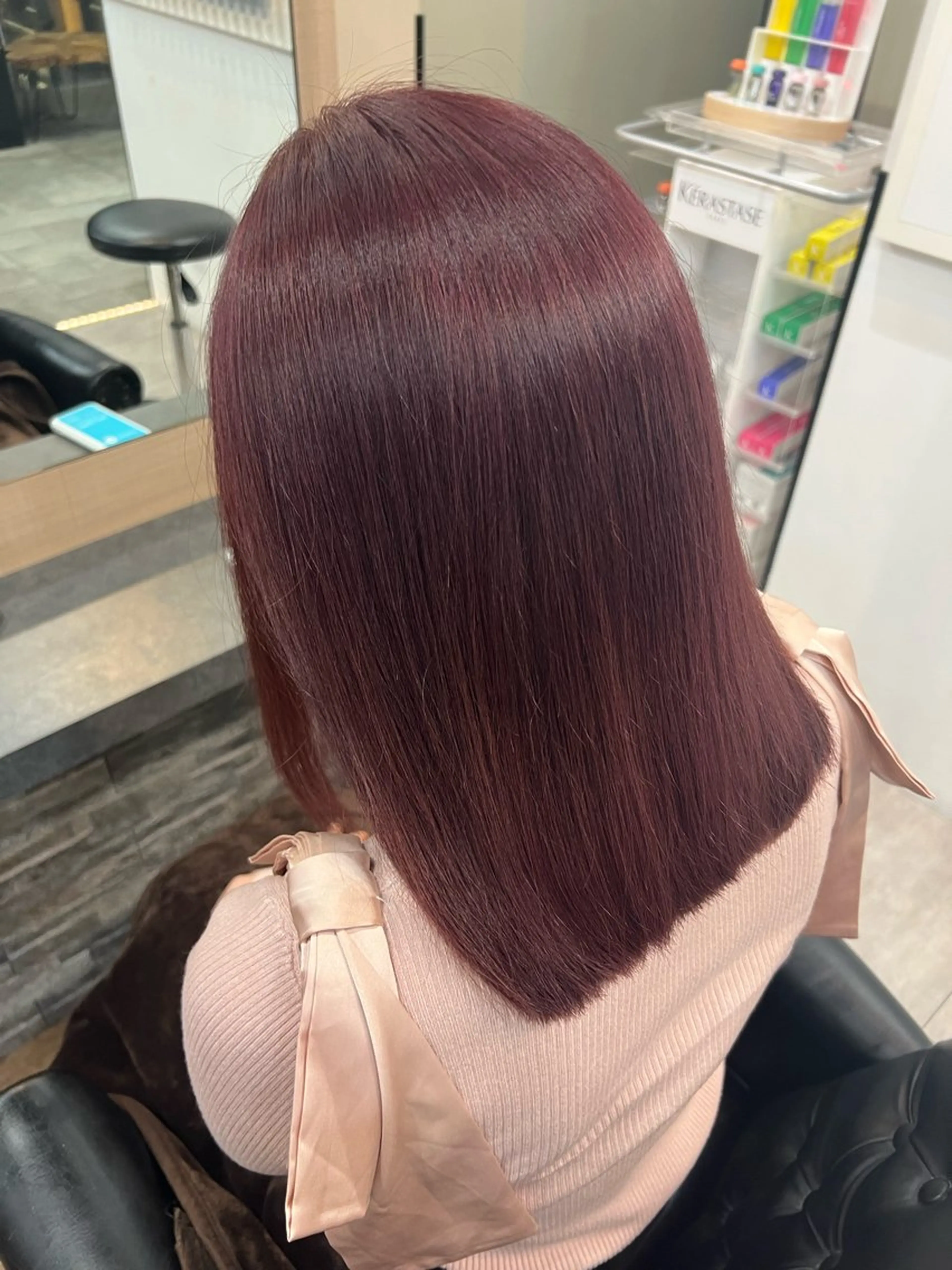 セミロング ヘアカラー Lapis ちはなのヘアスタイル