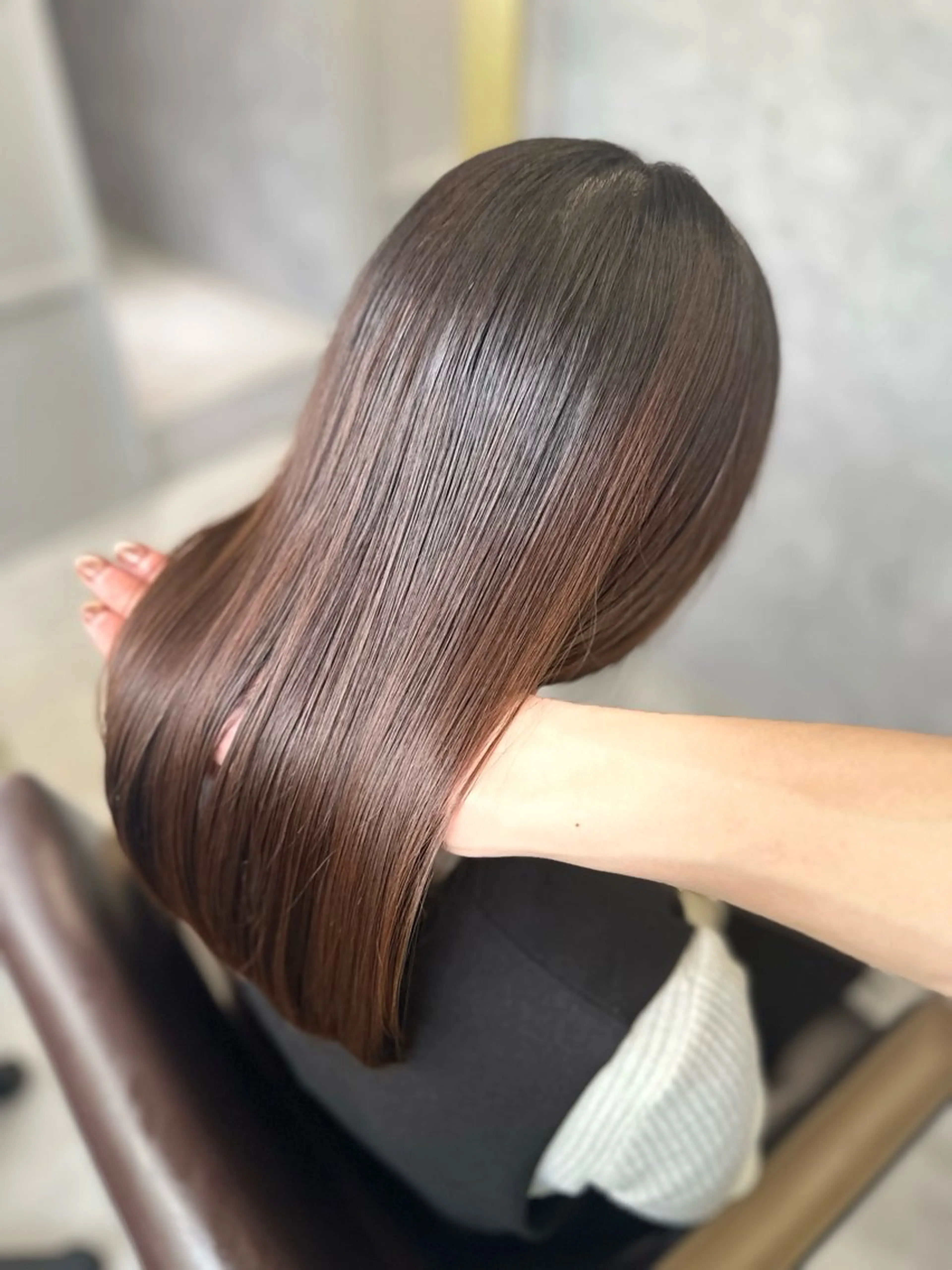 ロング カット 縮毛矯正 トリートメント number天王寺 kyoseiのヘアスタイル