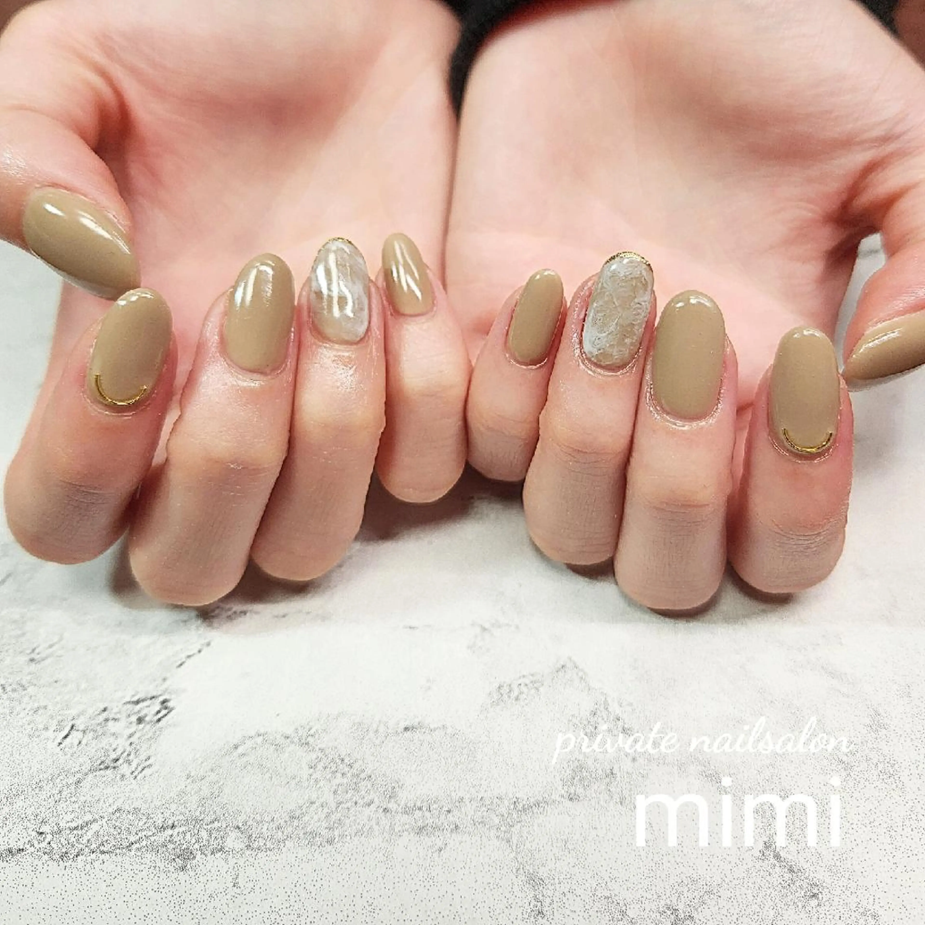 ネイル シンプルネイル 博多ネイル ｍｉｍｉのネイルデザイン
