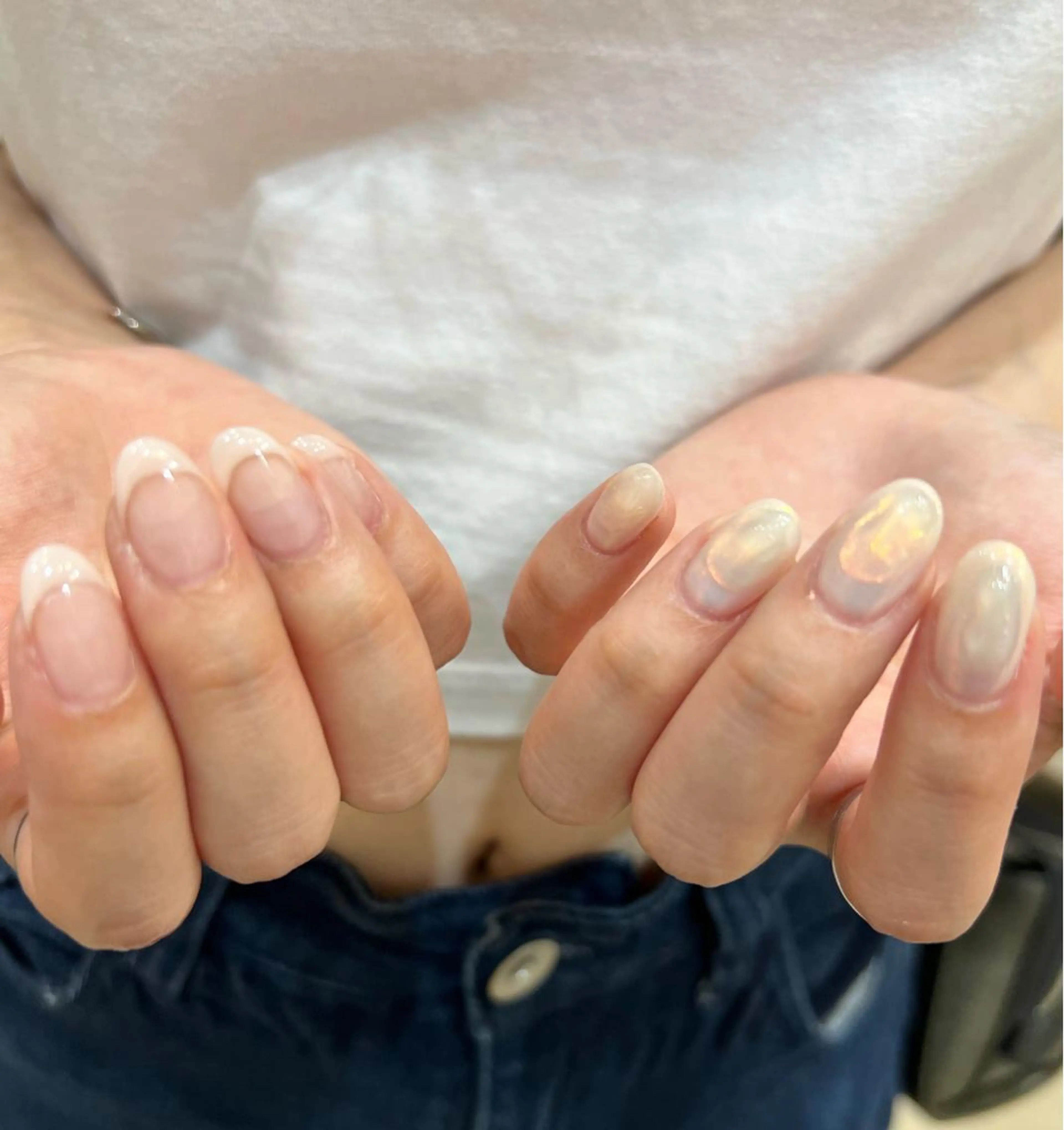 ヘアアレンジ メンズ ネイル アイブロウ オーロラネイル フレンチネイル ヘアメイクネイリスト 💄💅hidemiのネイルデザイン