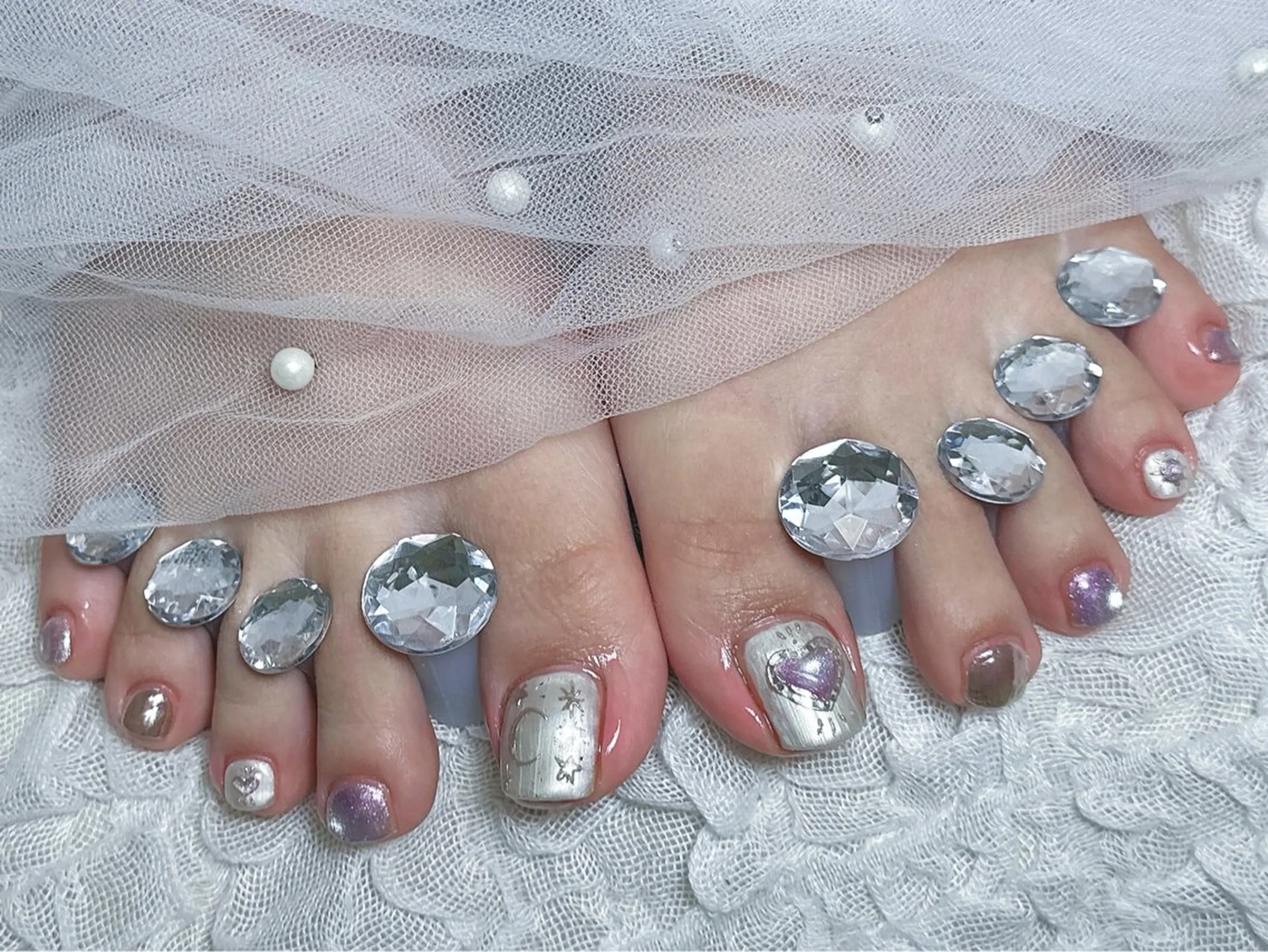 ネイル フットネイル 【Eclat エクラ】nail&beauty所属・Eclat〔エクラ〕 MOEKA𝜗𝜚*のネイルデザイン