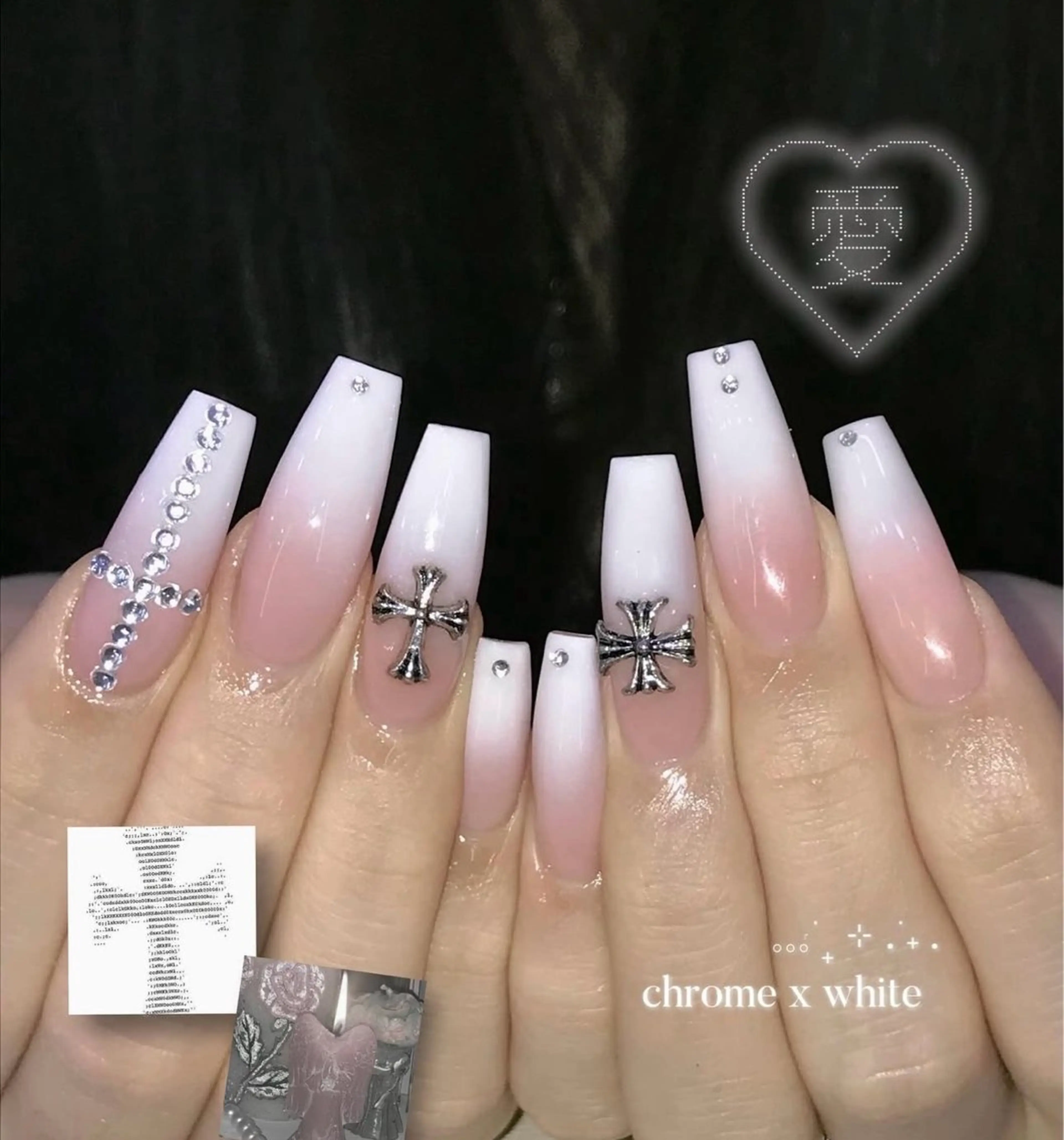 ネイル アートネイル 成人式 長さ出し キラキラネイル ロングネイル ハンドネイル RIBONネイルサロン所属・RIBON nail salonのネイルデザイン