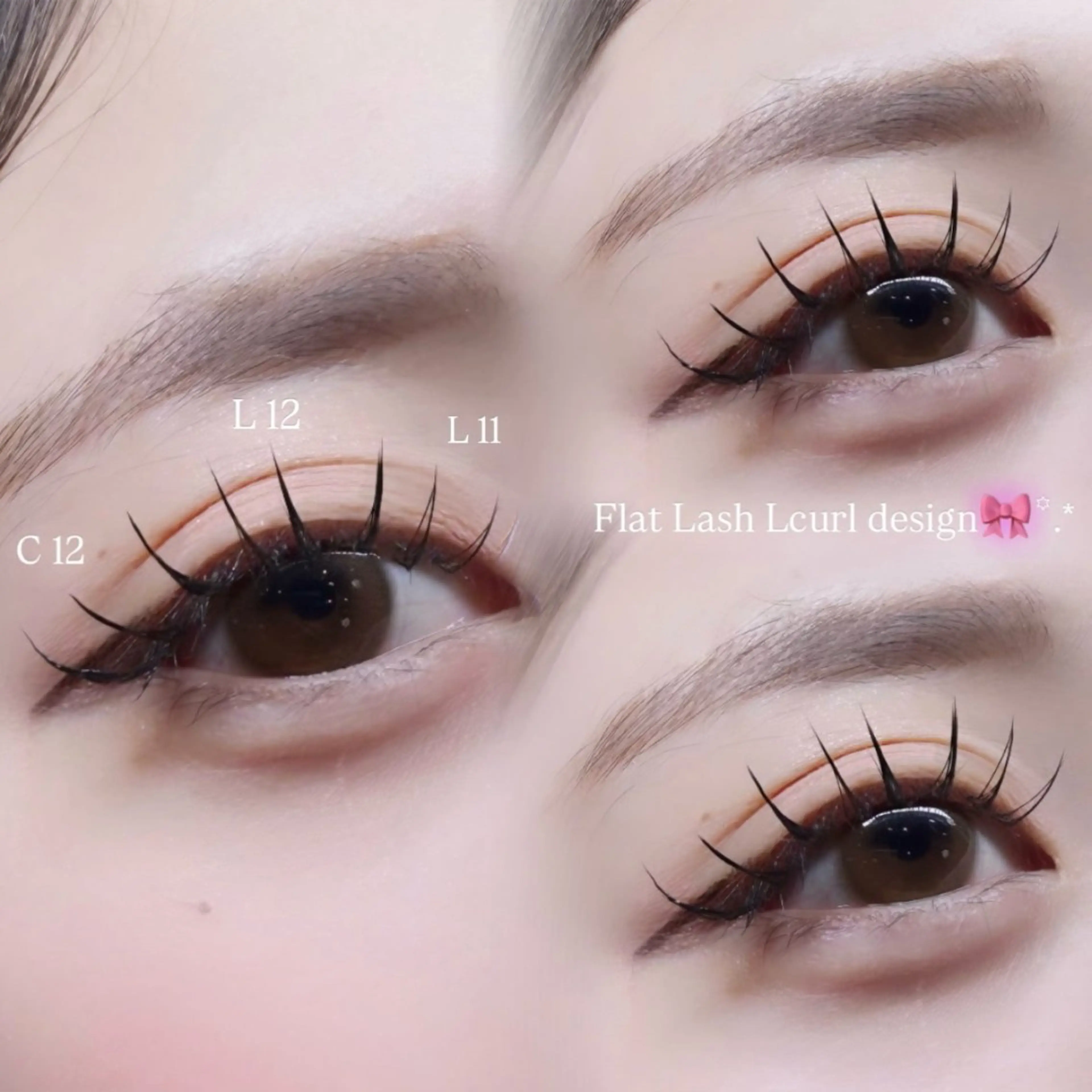 【期間限定🎀꙳.*】Lカールdesign限定マツエク フラットラッシュ~120本 🩶の写真