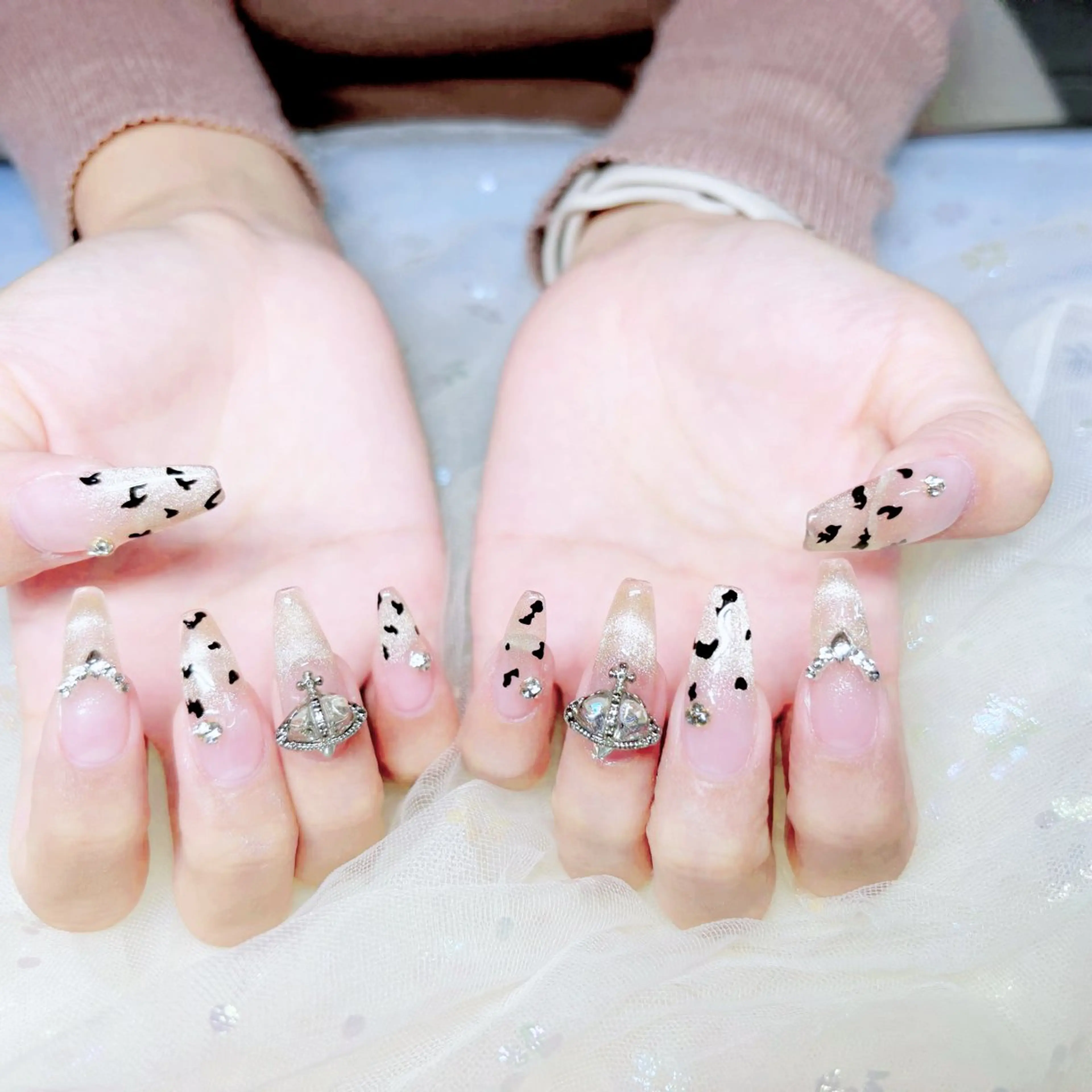 ネイル ハンドネイル H3 Nail Tsuki🦋💙のネイルデザイン