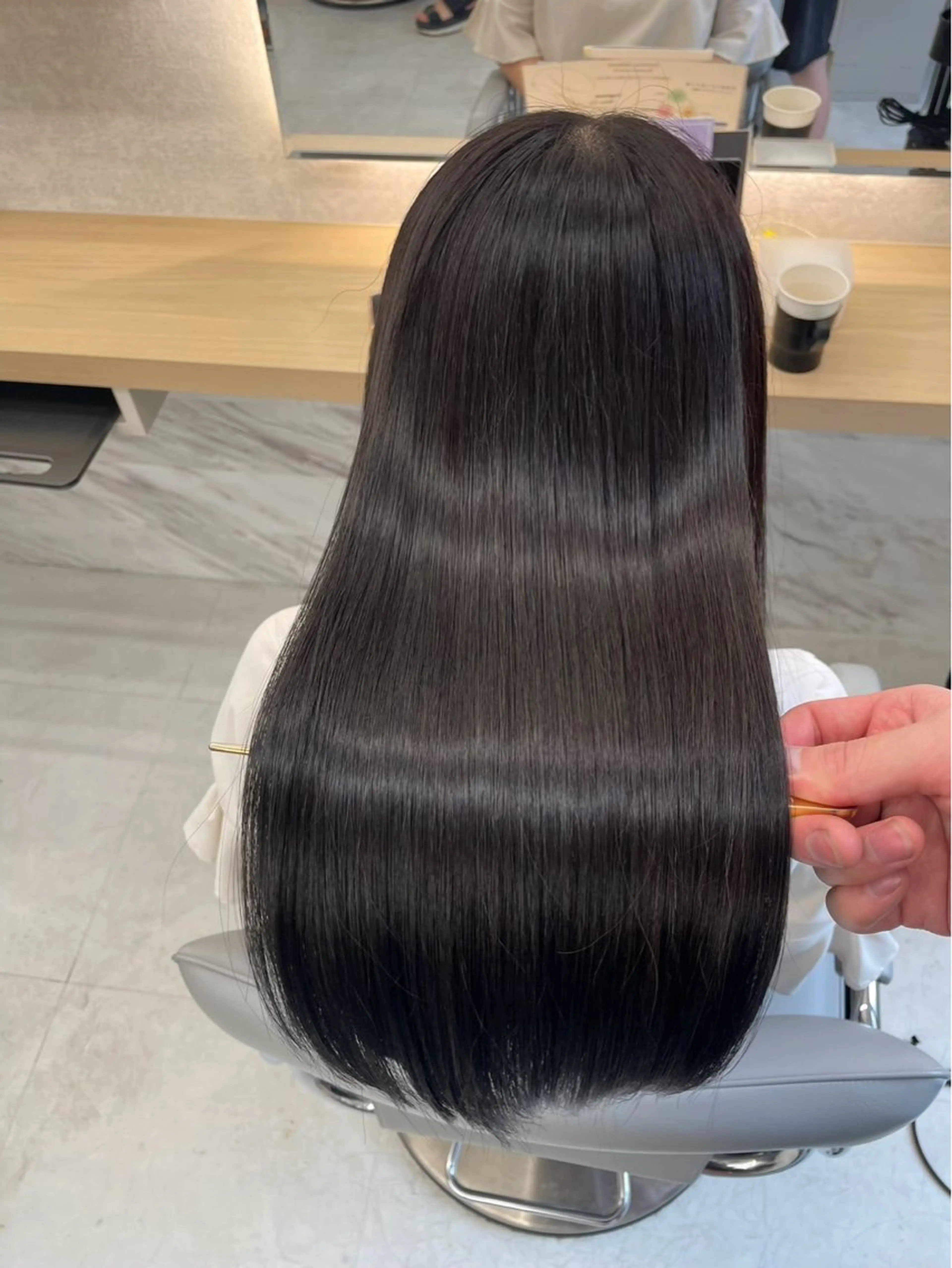 ロング カット ヘアカラー 縮毛矯正 トリートメント 銀座⭐️髪質改善⭐️ 平中　留生のヘアスタイル