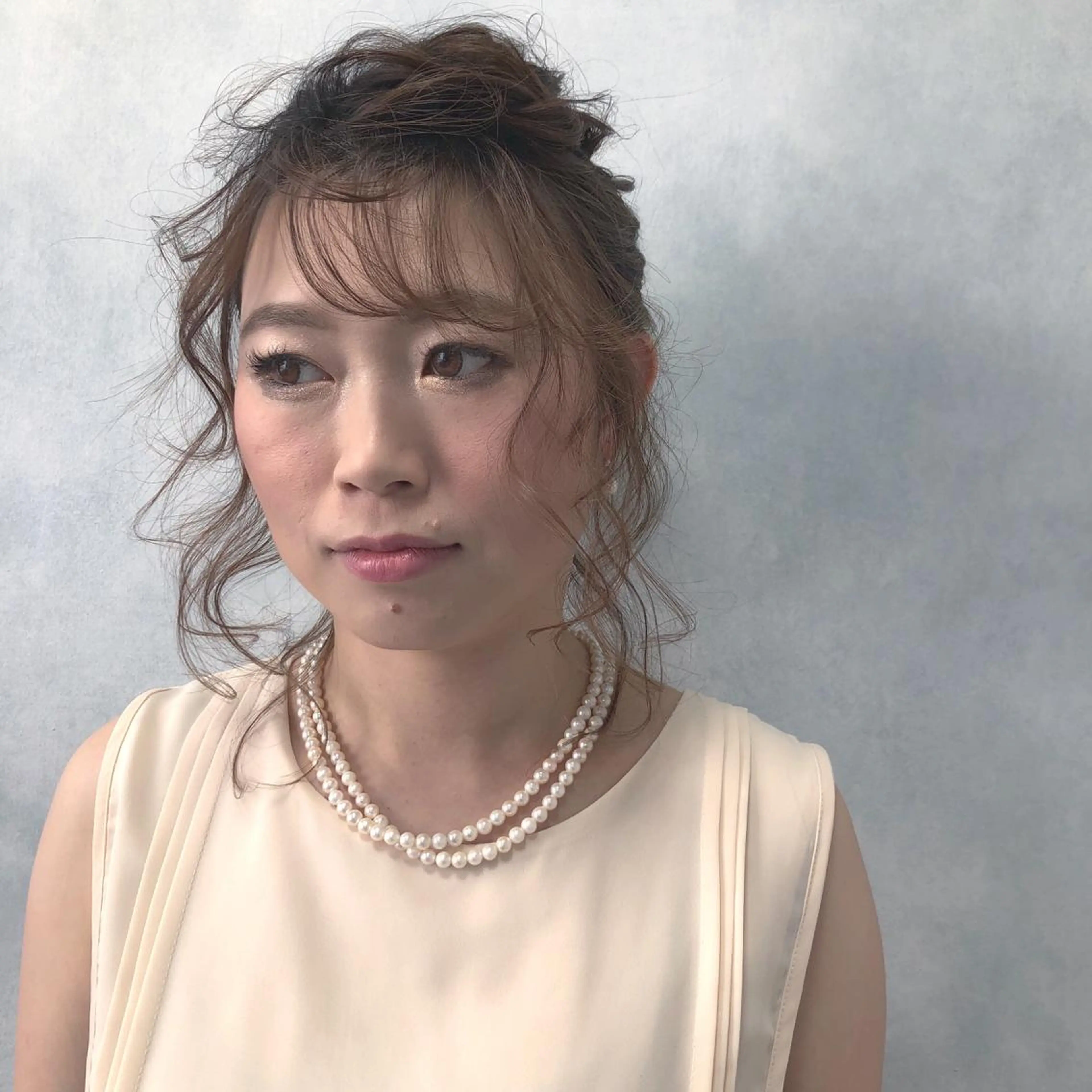 セミロング ORIKA 美容室のヘアスタイル