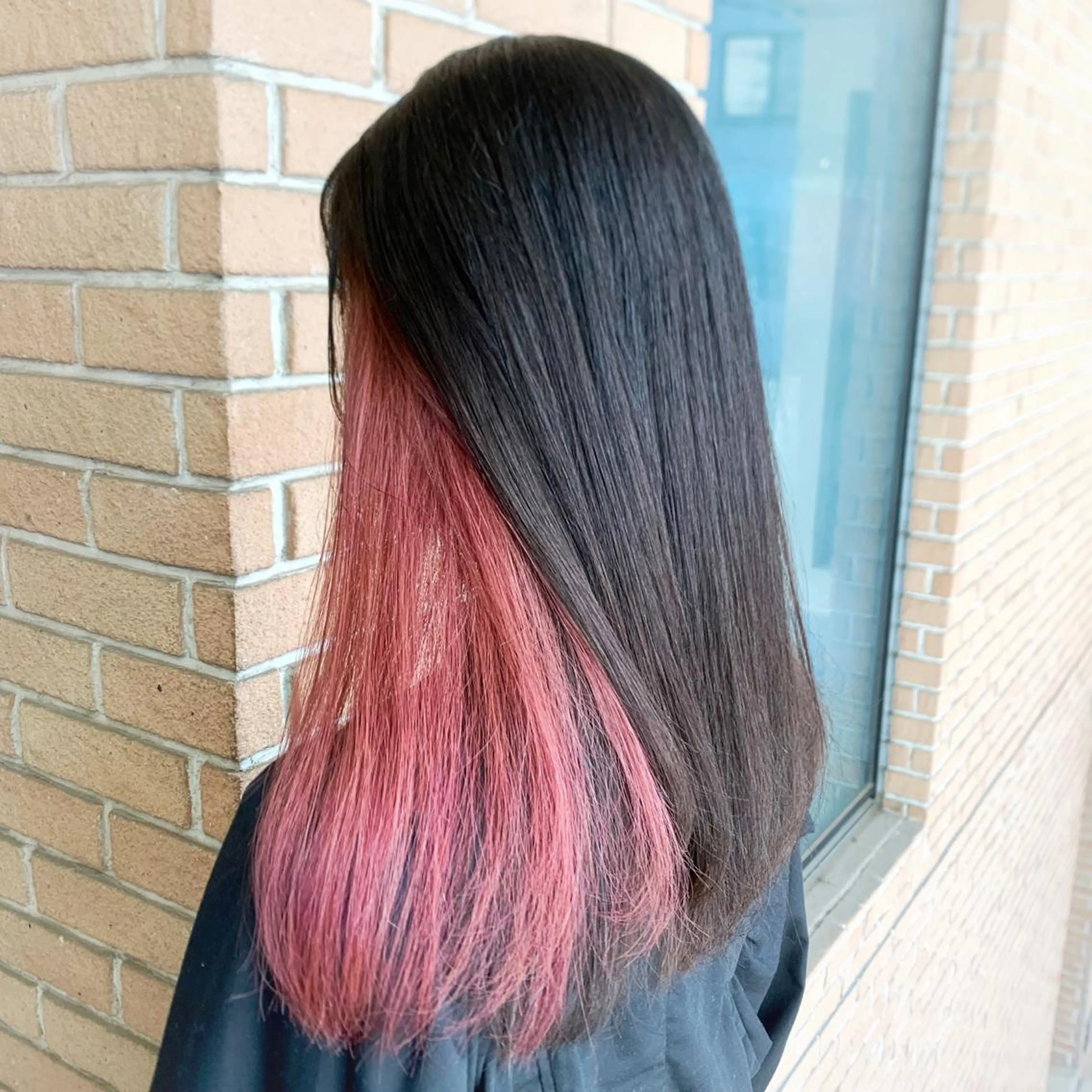 ロング カラー ヘアアレンジ ブリーチ ヘアカラー ピンクカラー🩷 ヘアセットＮＯ.1のヘアスタイル
