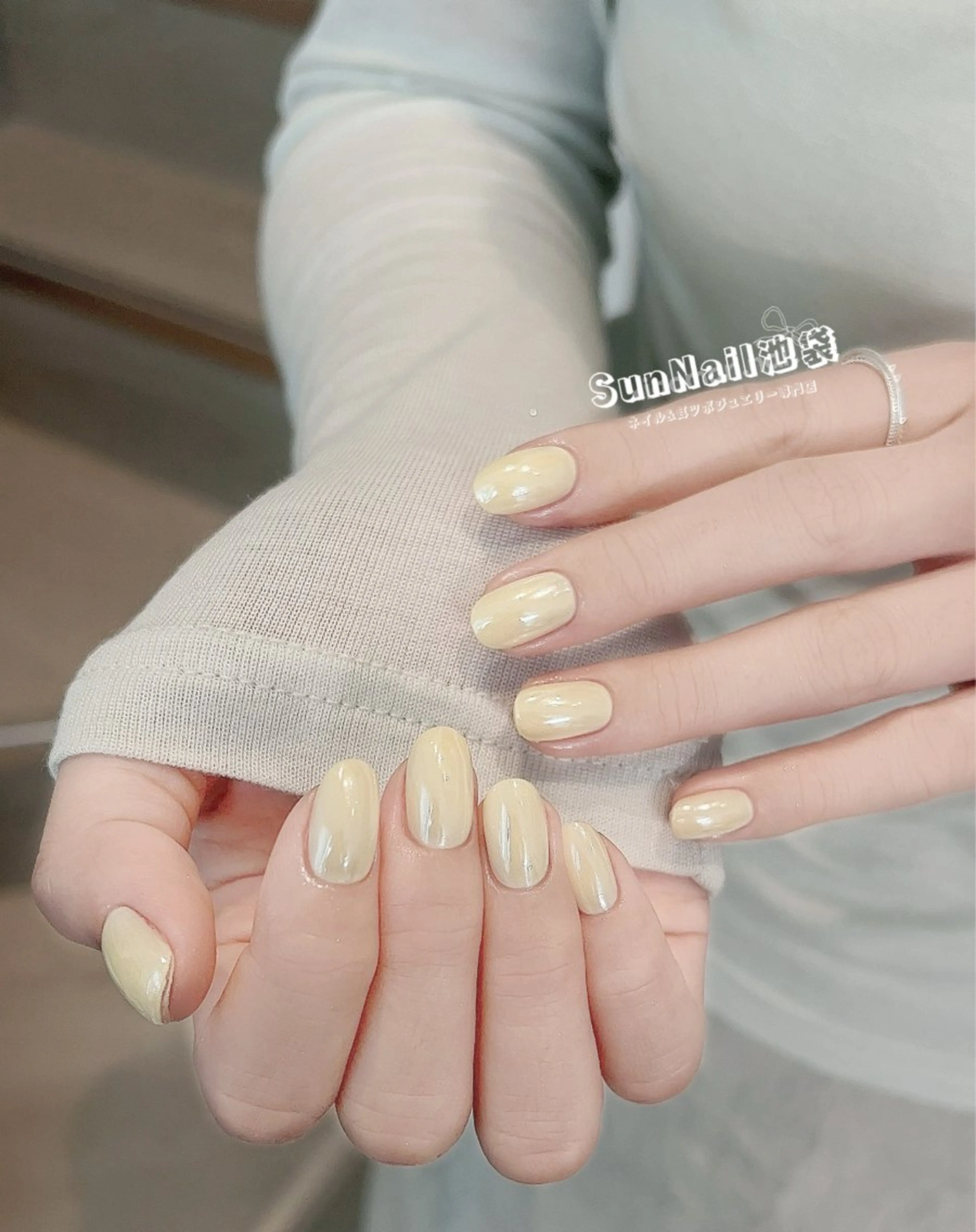 ネイル チークネイル 長さ出し フレンチネイル ガーリー 韓国ネイル ハンドネイル Sun Nail 池袋のエステ・リラクイメージ