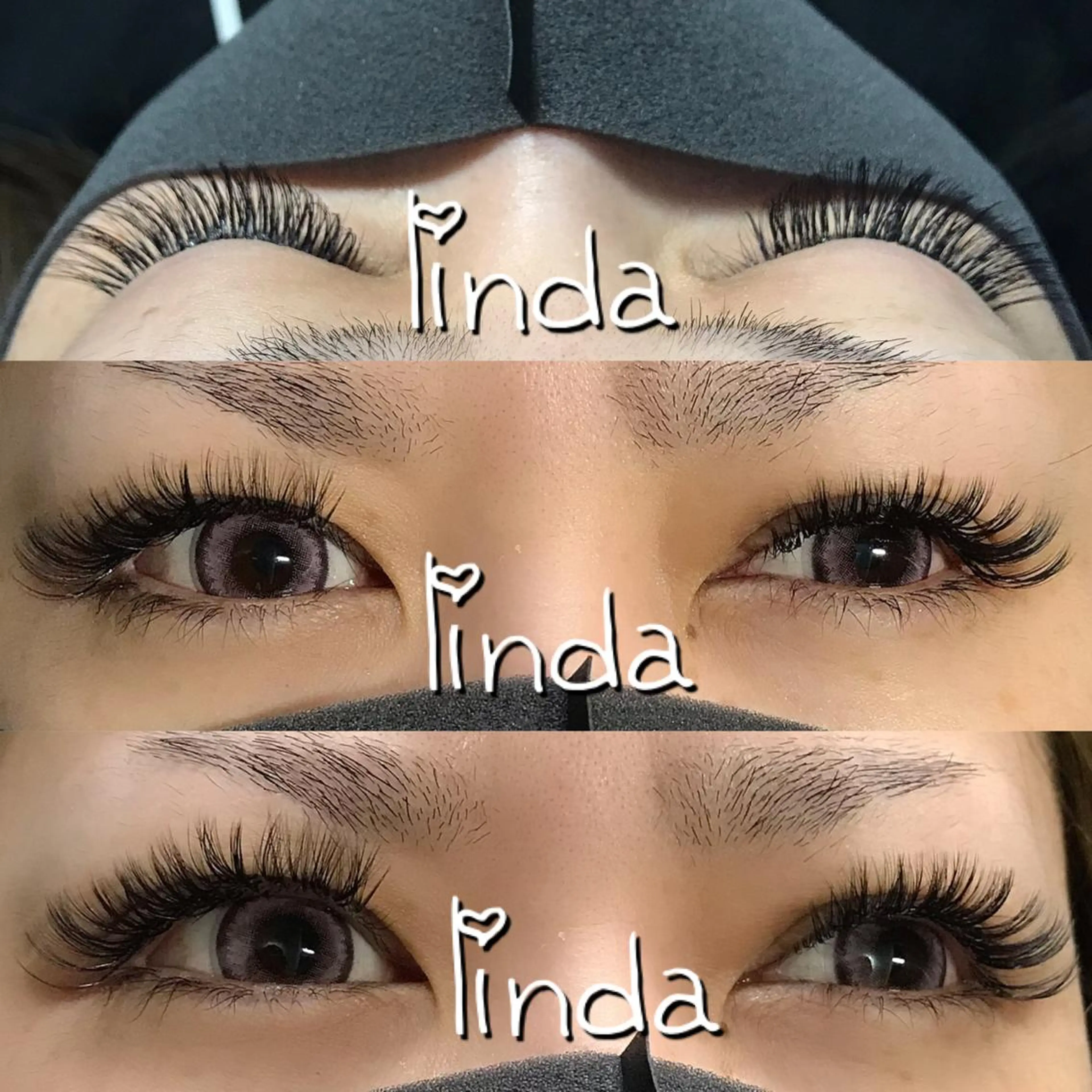 マツエク・マツパ 付け放題 ボリュームラッシュ linda lashesのマツエク・マツパデザイン