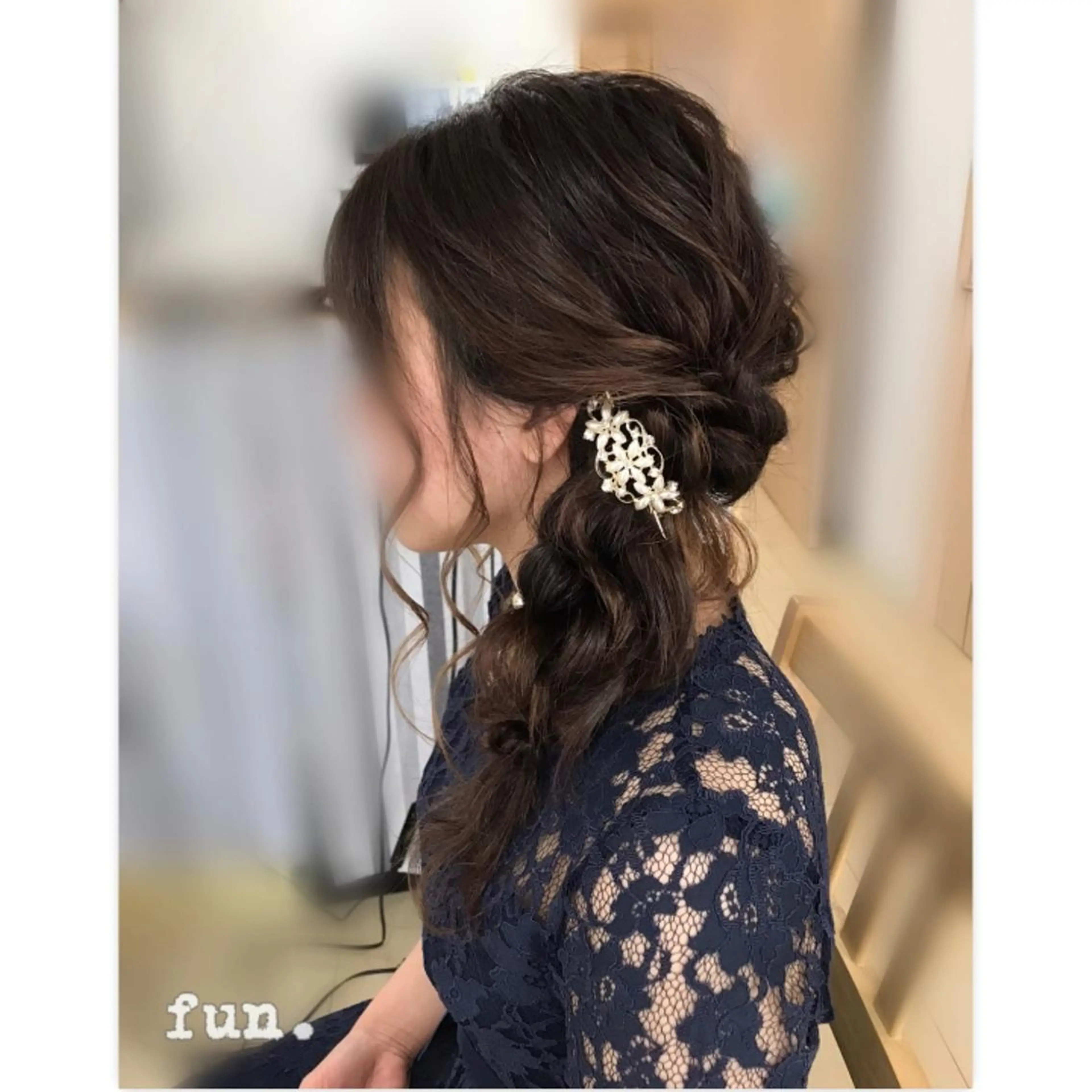 セミロング ヘアアレンジ fun./ヘアセット /エクステ/着付のヘアスタイル