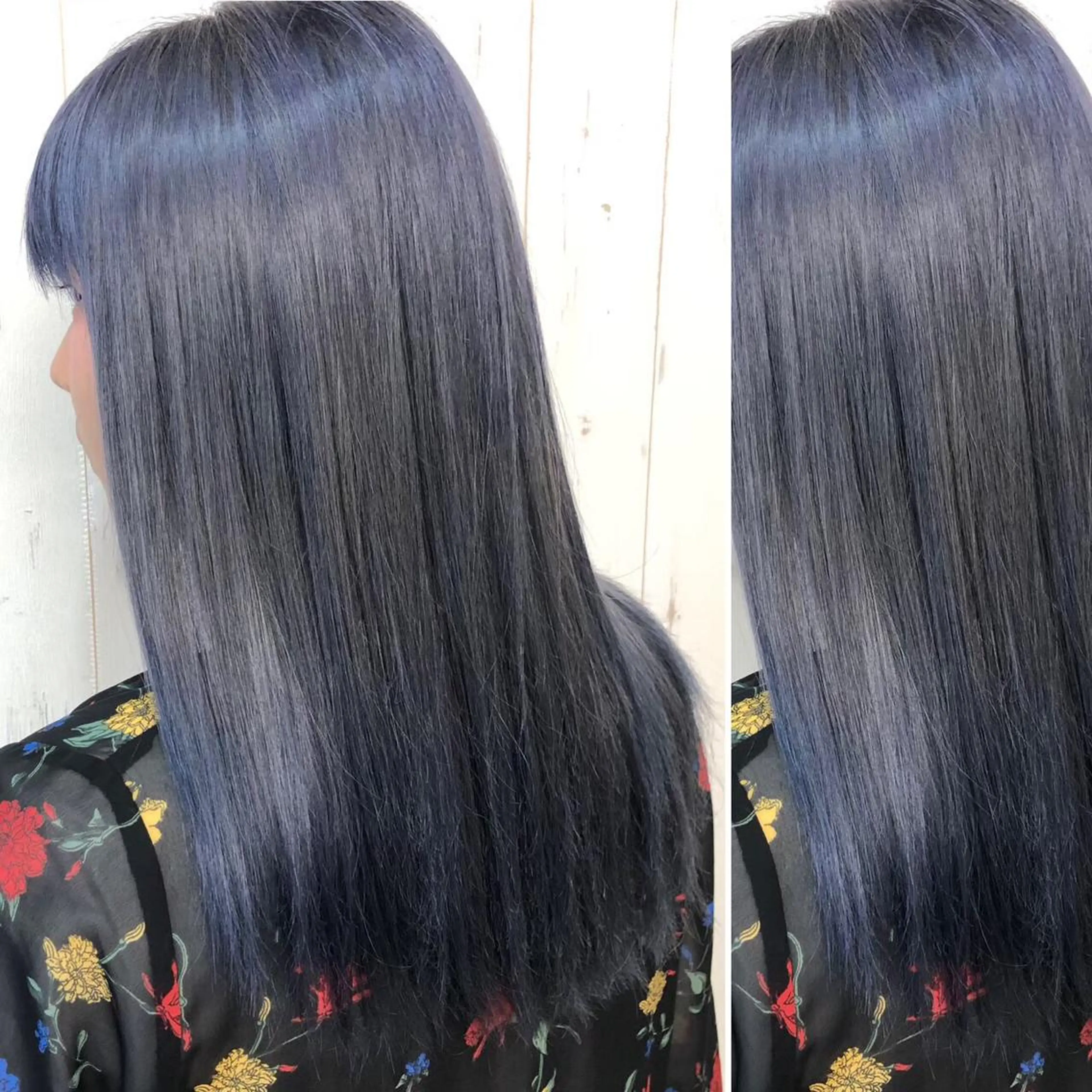 ロング カラー JuNブリーチに 縮毛矯正するプロのヘアスタイル